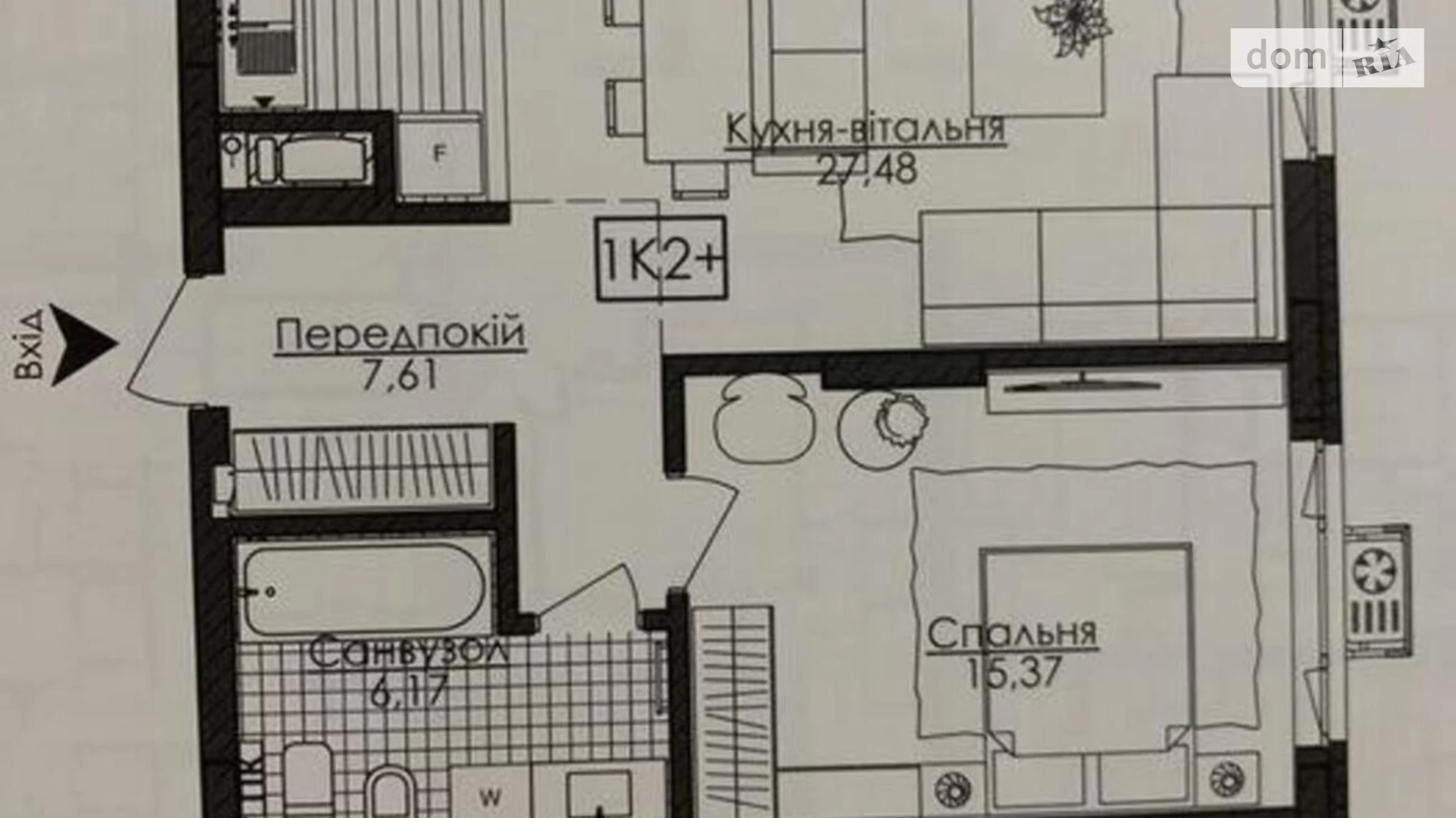 Продается 1-комнатная квартира 57 кв. м в Киеве, ул. Речная(Годовая), 4