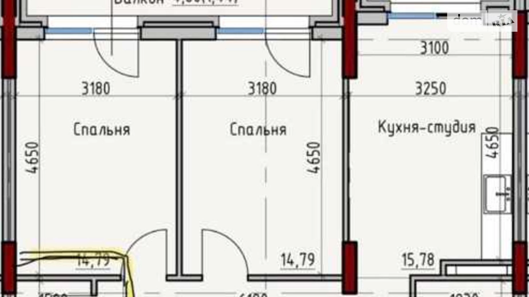 Продается 2-комнатная квартира 65 кв. м в Одессе, ул. Дмитрия Донского, 59