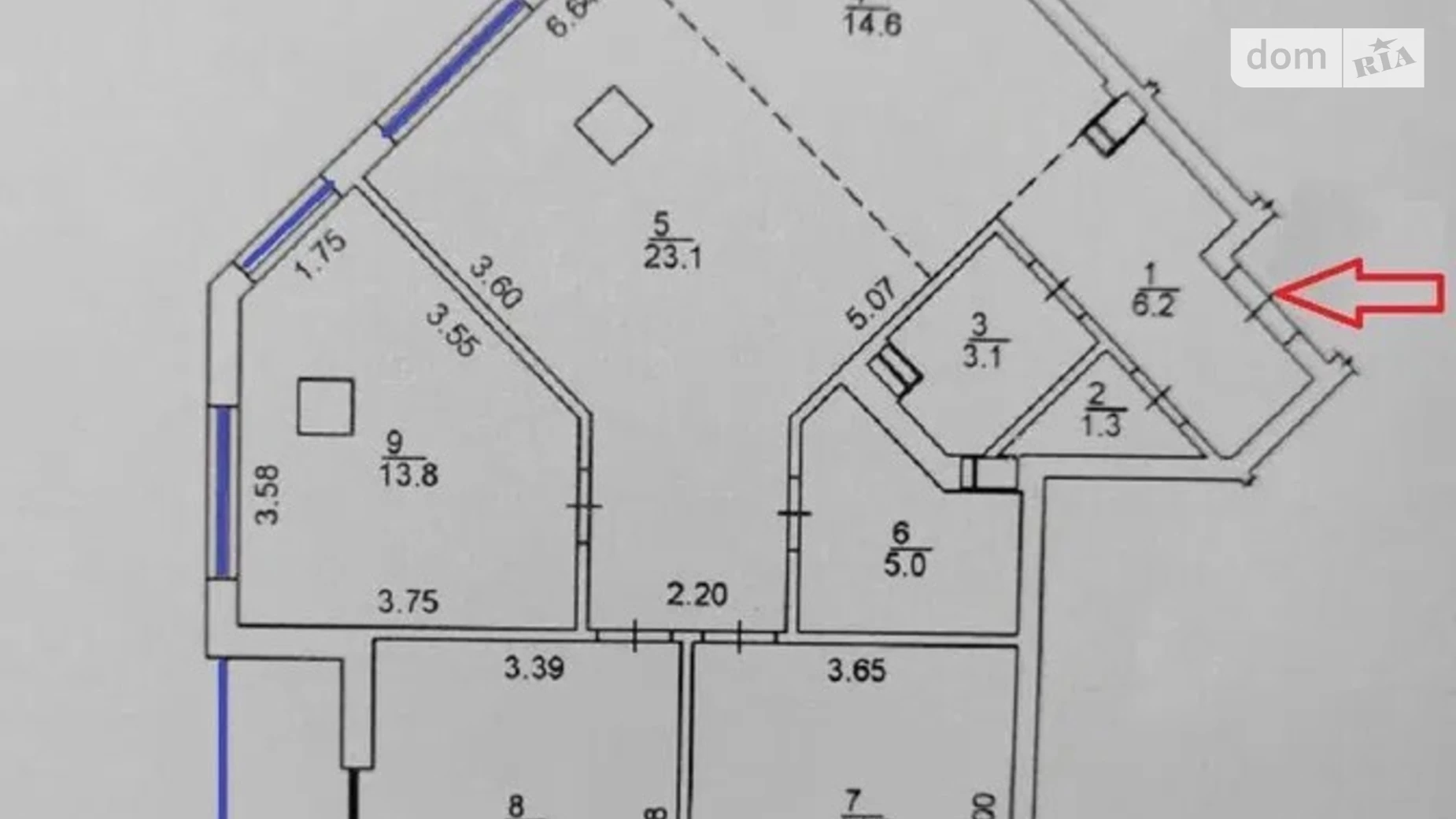 Продается 3-комнатная квартира 98 кв. м в Киеве, просп. Берестейский(Победы), 67