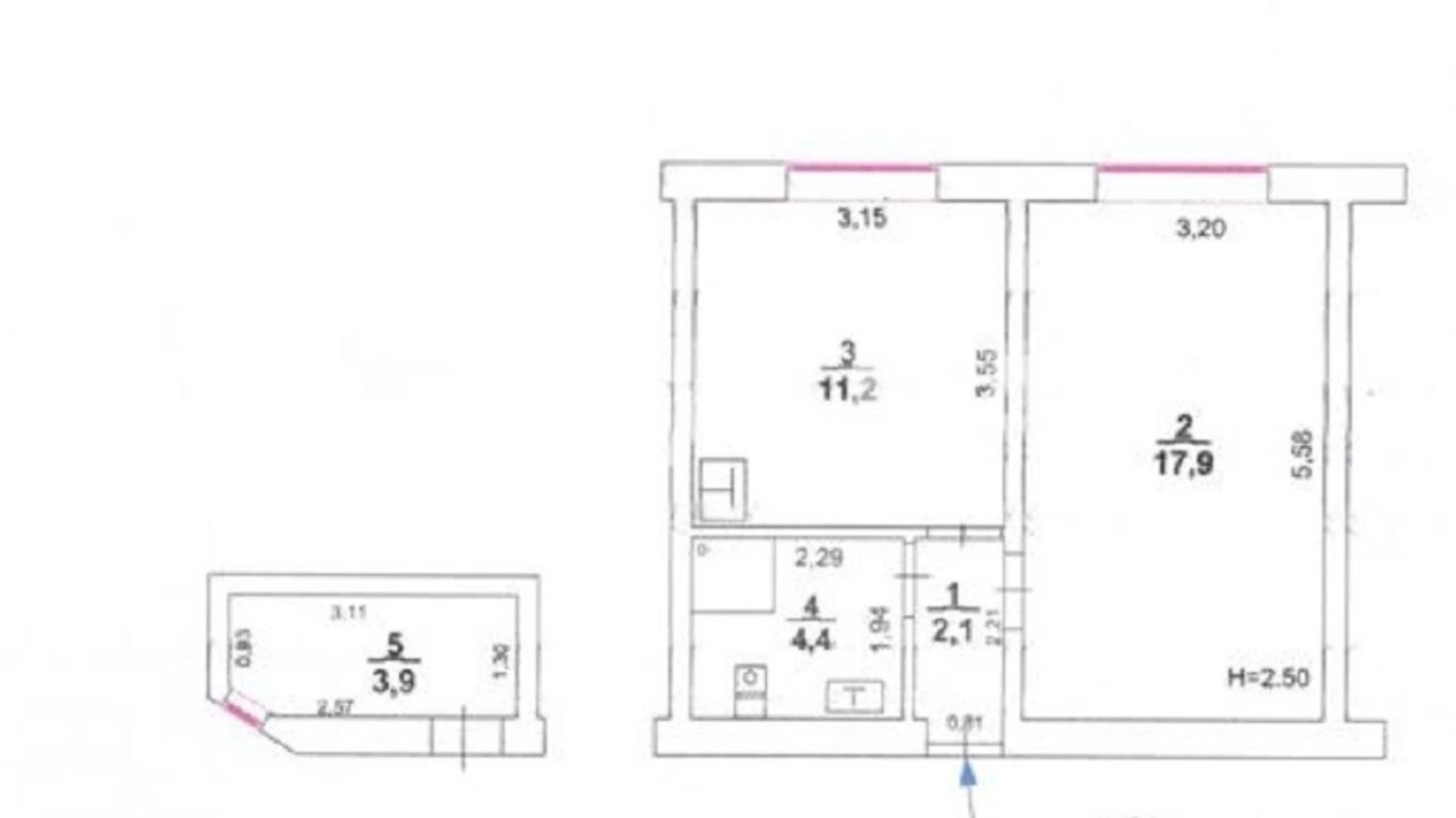 Продается 1-комнатная квартира 39.5 кв. м в Одессе, ул. Давида Ойстраха