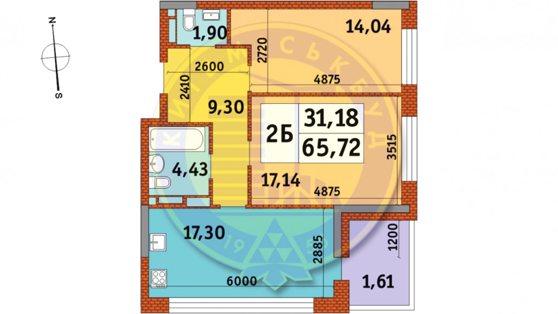 Продается 2-комнатная квартира 65 кв. м в Киеве, ул. Глубочицкая, 43 - фото 2