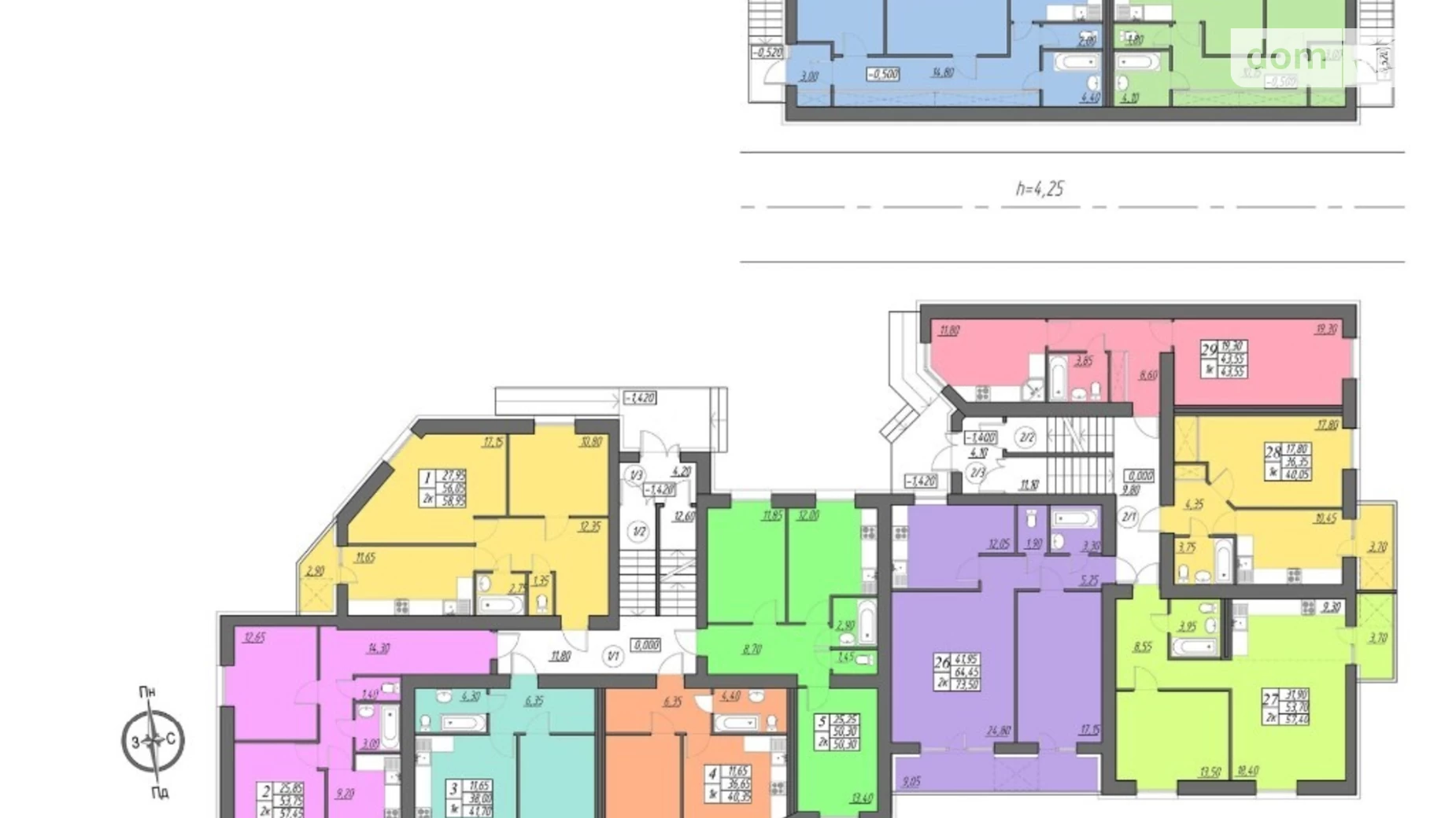 Продается 2-комнатная квартира 57 кв. м в Байковцах, ул. Солнечная - фото 2