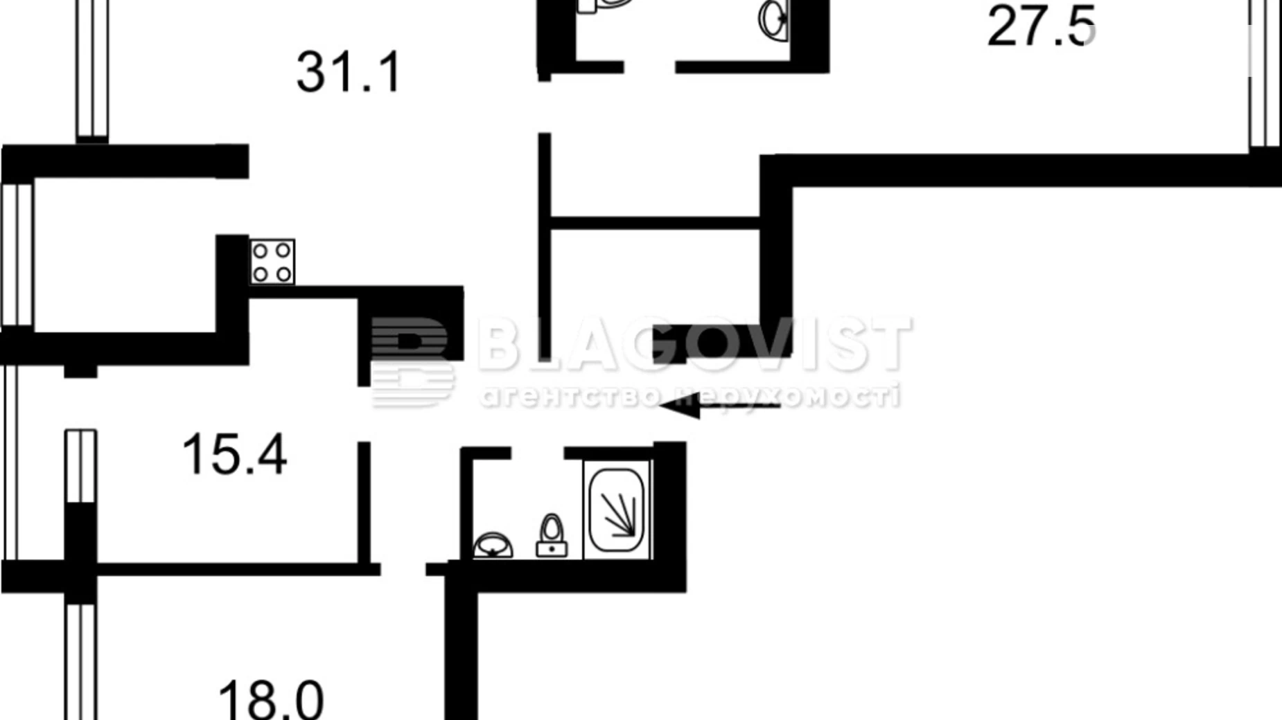 Продается 3-комнатная квартира 126 кв. м в Киеве, ул. Гарета Джонса(Семьи Хохловых), 12