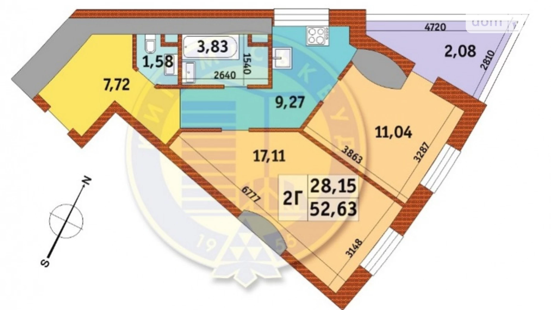 Продается 2-комнатная квартира 52 кв. м в Киеве, ул. Глубочицкая, 43 - фото 2