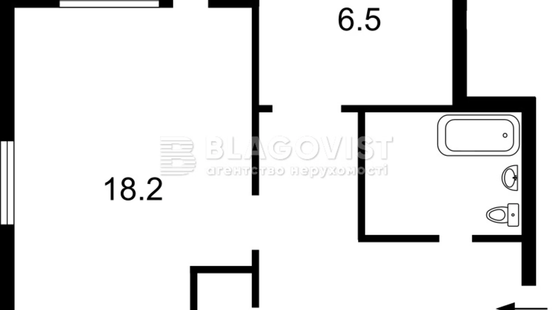 Продается 1-комнатная квартира 33 кв. м в Киеве, ул. Лаврская, 8