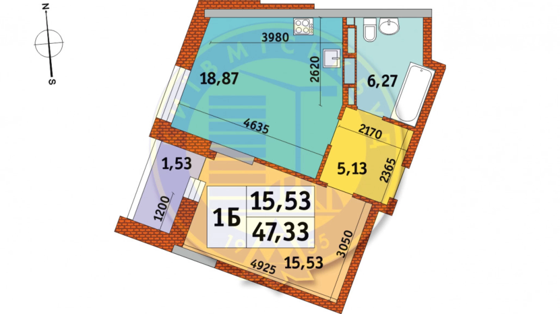 Продается 1-комнатная квартира 47 кв. м в Киеве, ул. Глубочицкая, 43 - фото 2