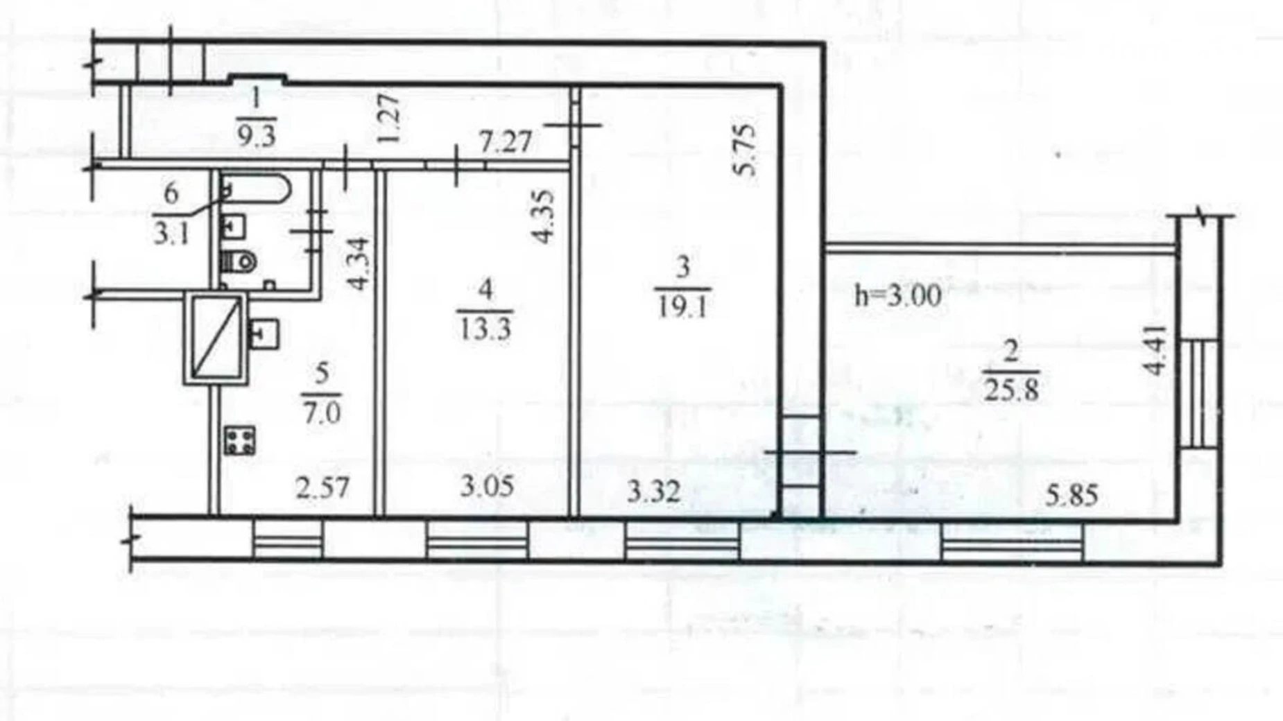 Продается 3-комнатная квартира 78 кв. м в Днепре, ул. Орловская, 36