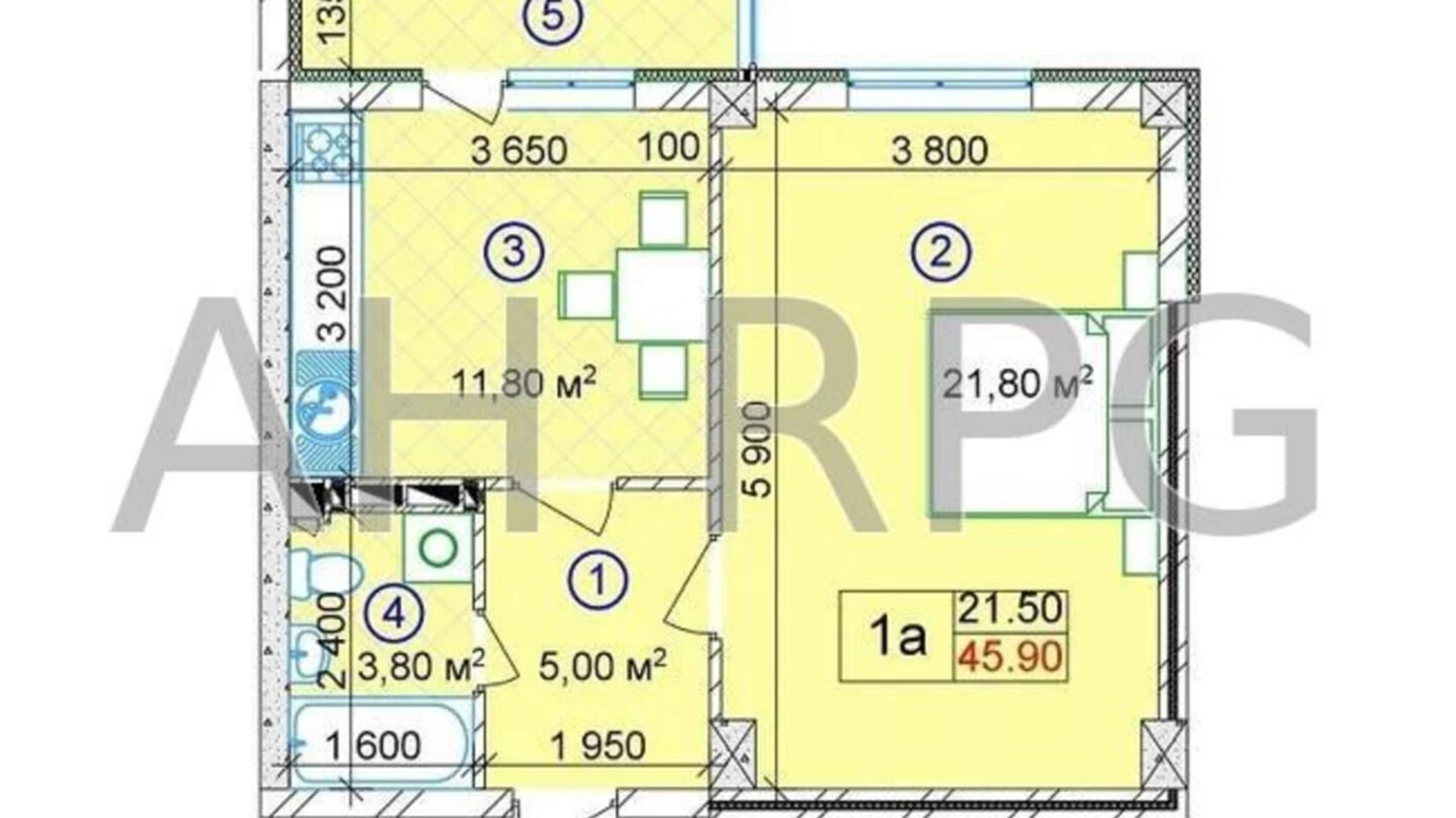 Продається 1-кімнатна квартира 46 кв. м у Києві, вул. Будівельників, 30