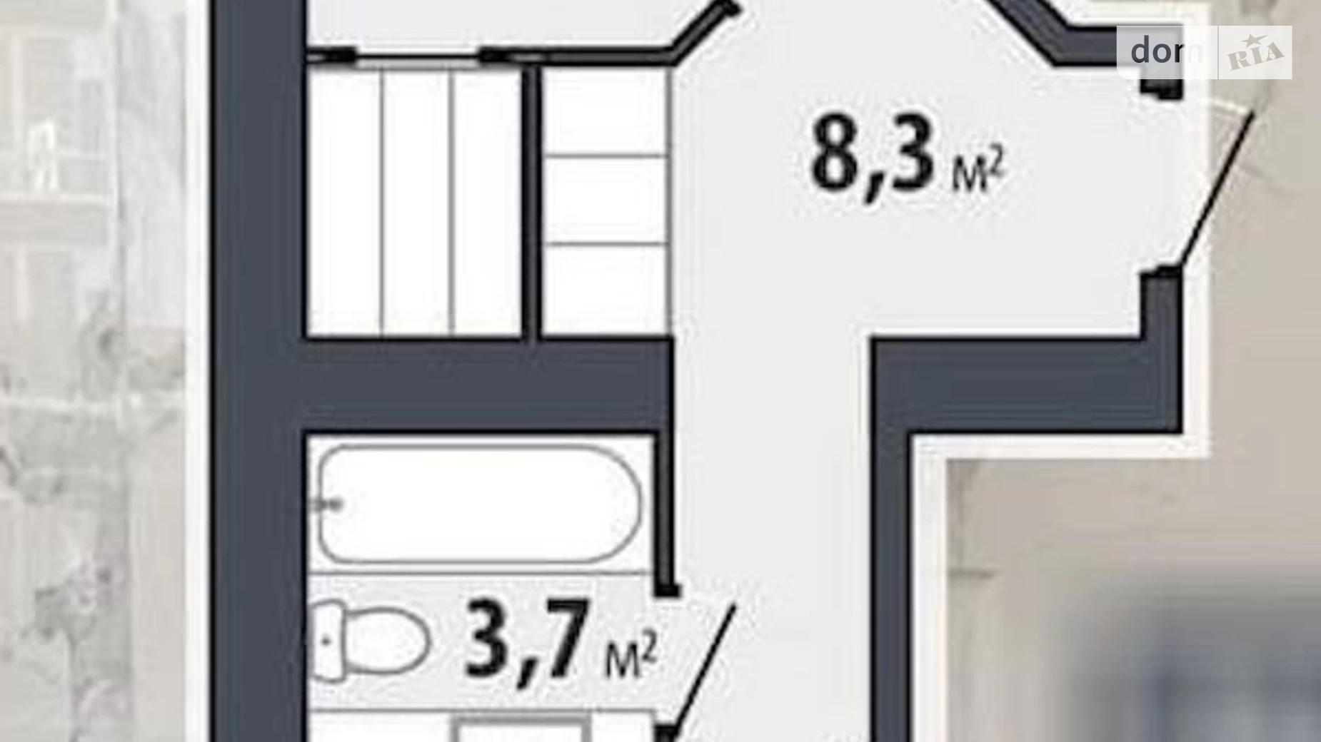 Продается 1-комнатная квартира 43.6 кв. м в Ивано-Франковске, ул. Княгинин