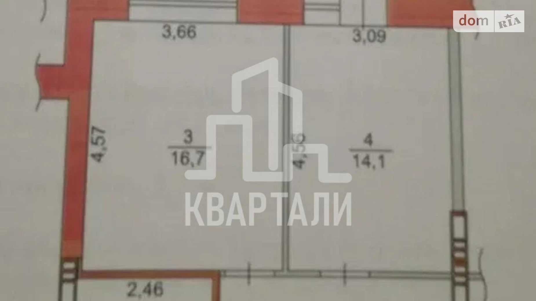 Продается 1-комнатная квартира 44.7 кв. м в Киеве, ул. Метрологическая, 52