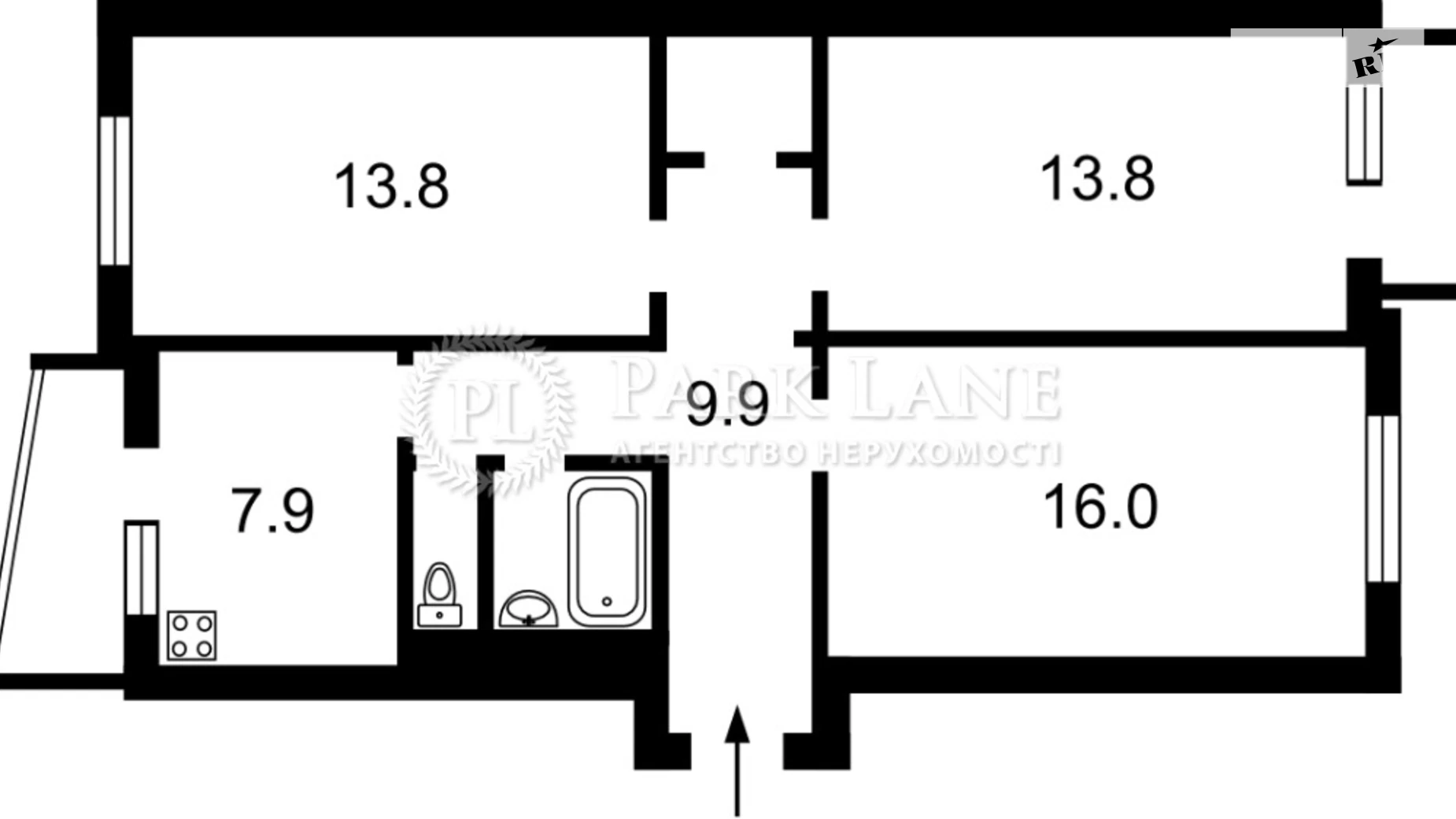 Продается 3-комнатная квартира 67.5 кв. м в Киеве, ул. Ореста Левицкого(Академика Курчатова), 21