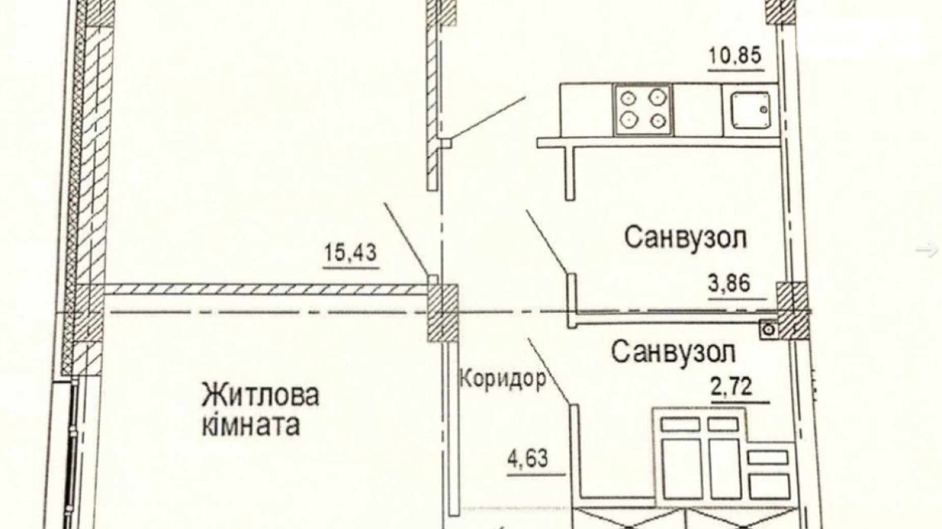 Продается 2-комнатная квартира 59 кв. м в Днепре, просп. Победы