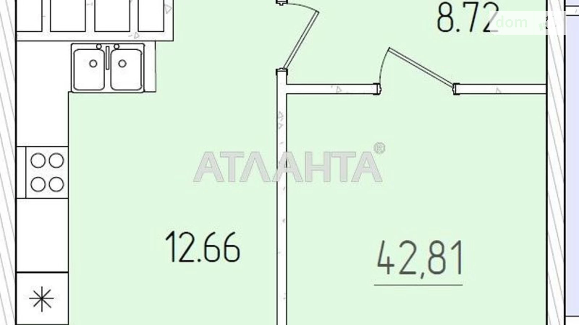 Продается 1-комнатная квартира 42.18 кв. м в Одессе, ул. Краснова