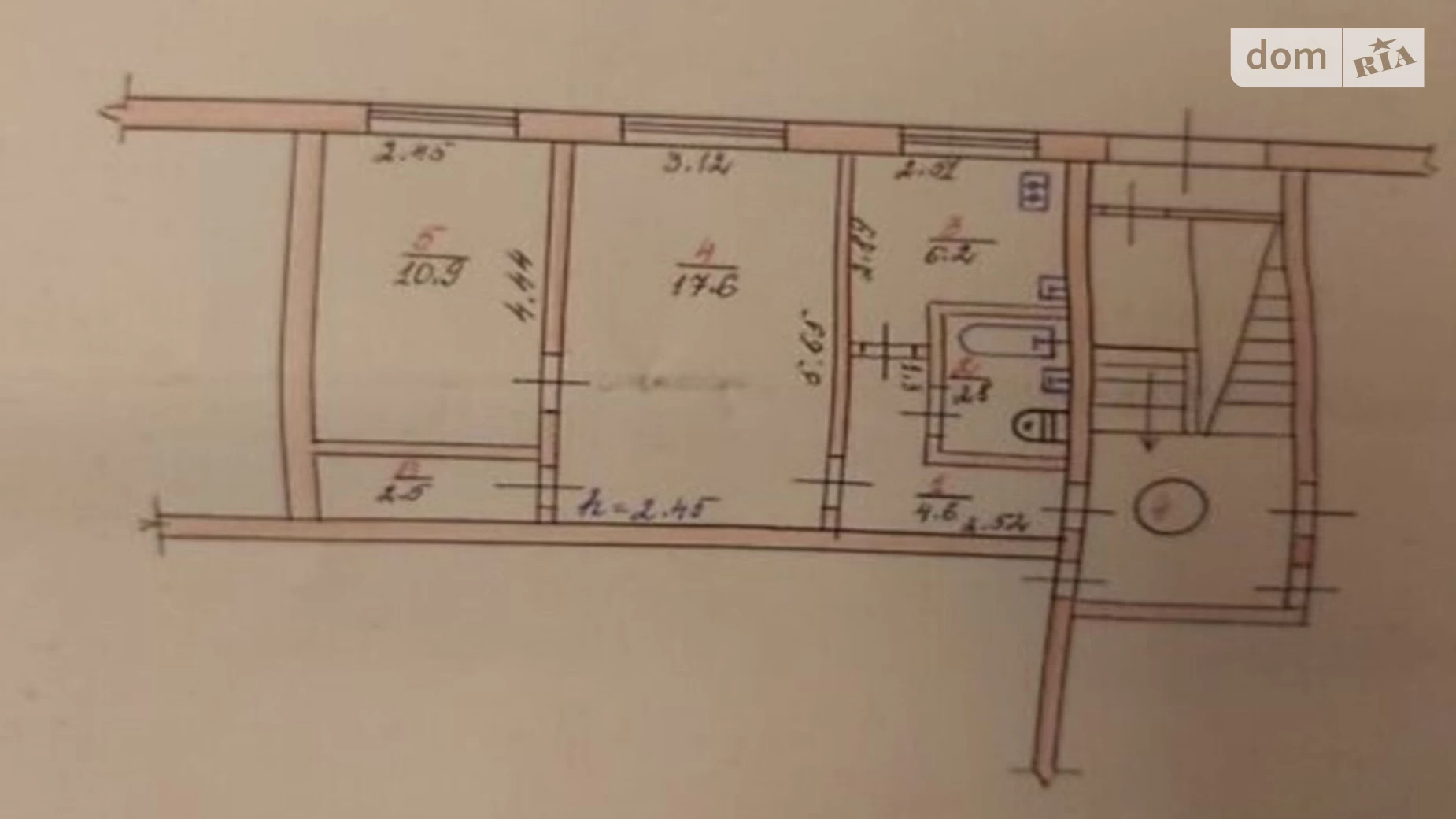 Продается 1-комнатная квартира 46 кв. м в Хмельницком, ул. Казацкая