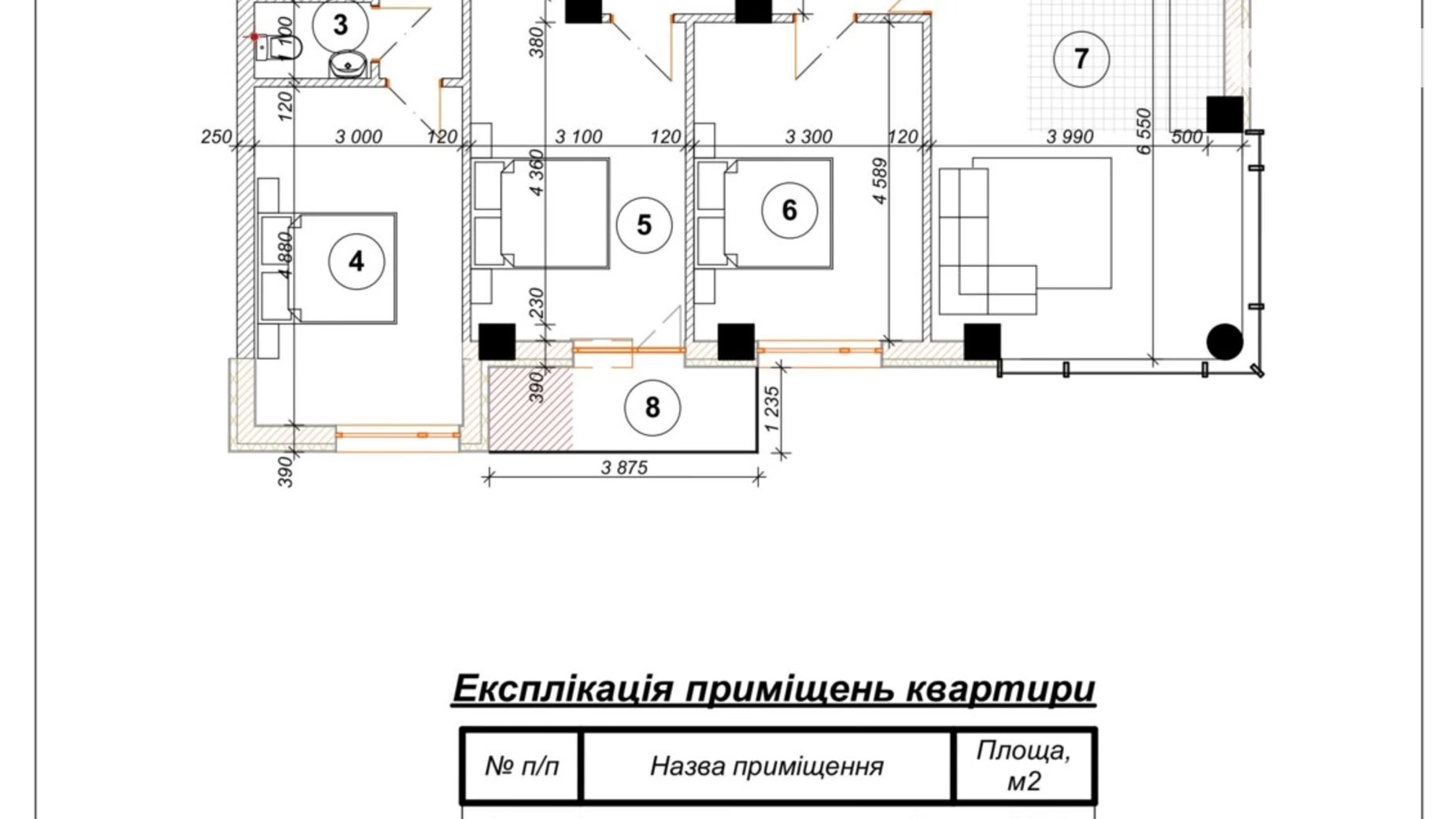 Продається 3-кімнатна квартира 98.8 кв. м у Івано-Франківську, вул. Гетьмана Івана Мазепи, 160 - фото 3