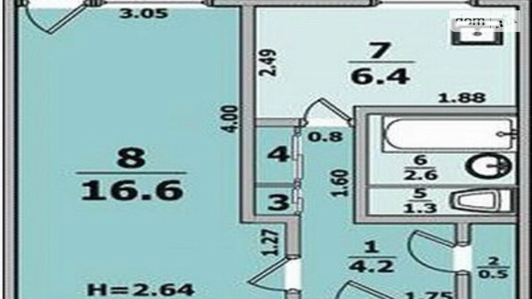 Продається 1-кімнатна квартира 33 кв. м у Харкові, вул. Валентинівська, 23