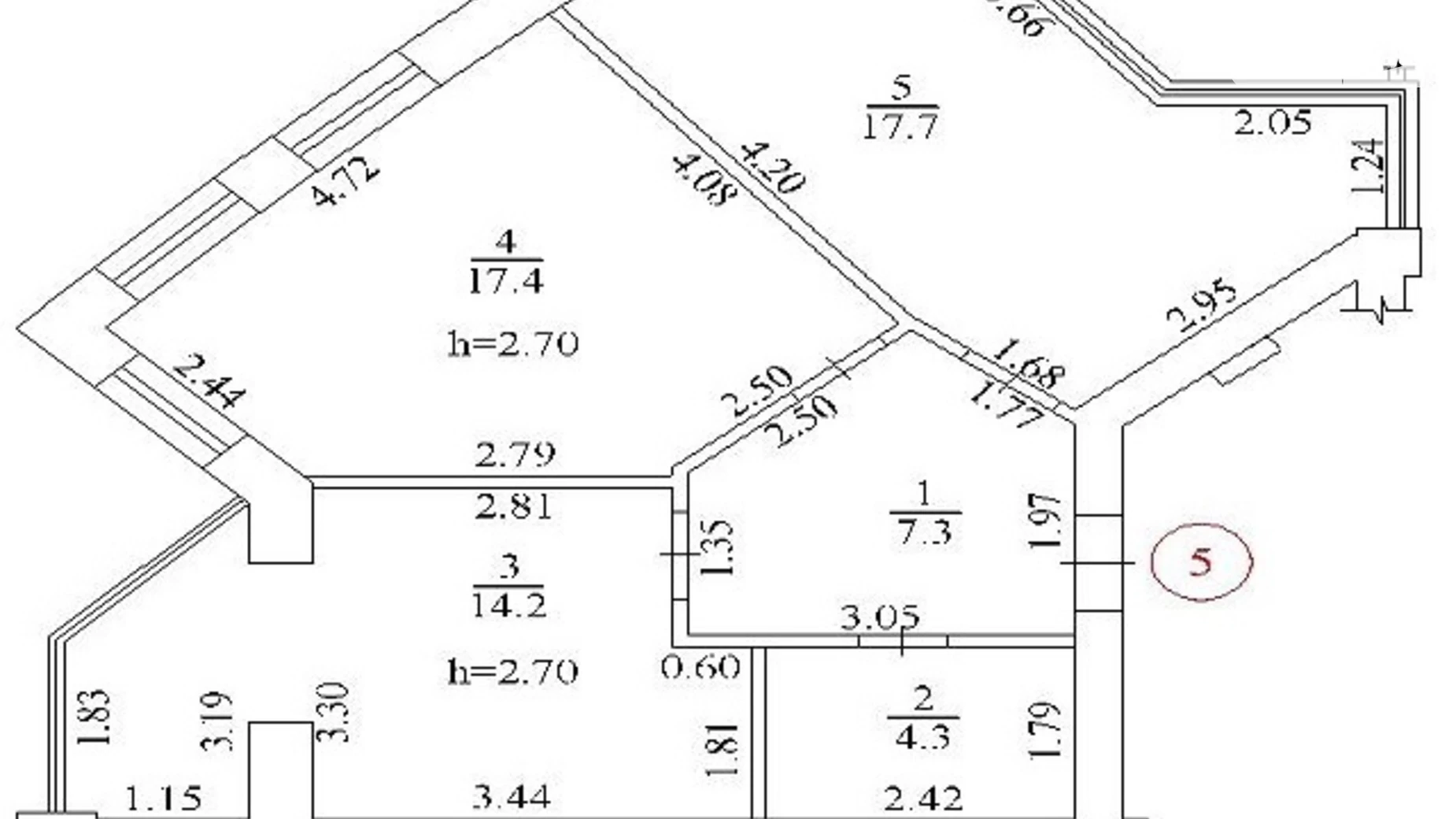 Продается 2-комнатная квартира 60.9 кв. м в Белой Церкви, ул. Запорожская, 17