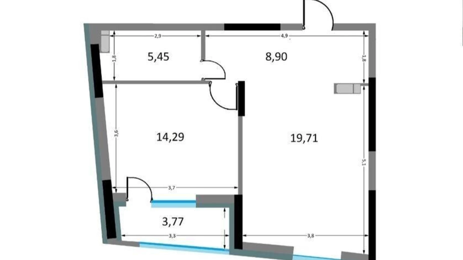 Продається 1-кімнатна квартира 52 кв. м у Києві, вул. Шолуденка, 30