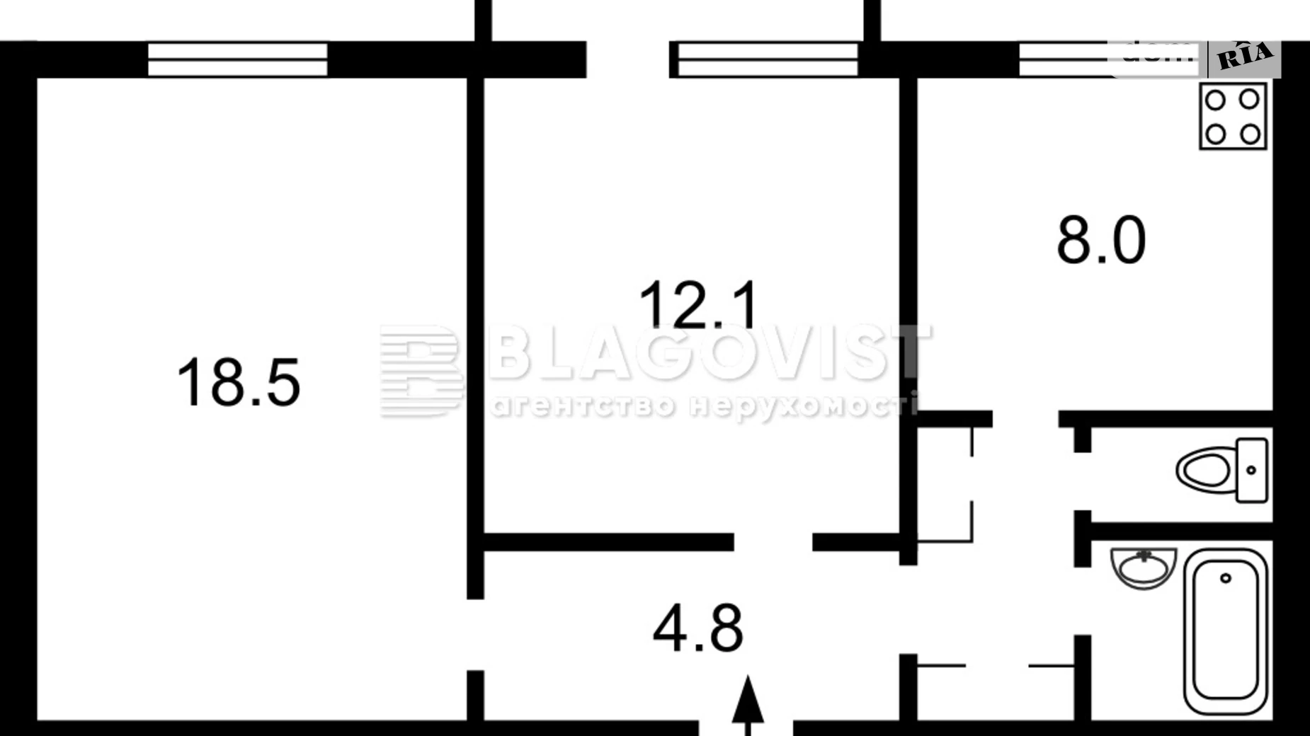 Продается 2-комнатная квартира 53 кв. м в Киеве, ул. Пылыпа Орлика, 22/2 - фото 4