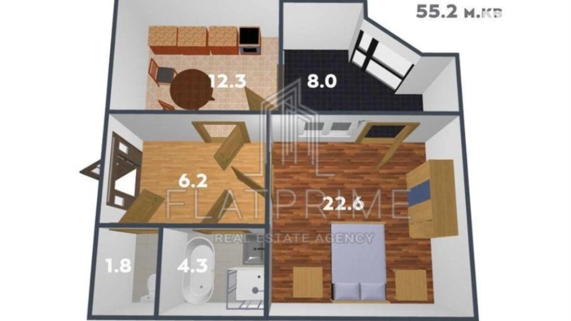 Продается 1-комнатная квартира 55 кв. м в Киеве, ул. Дмитриевская, 46