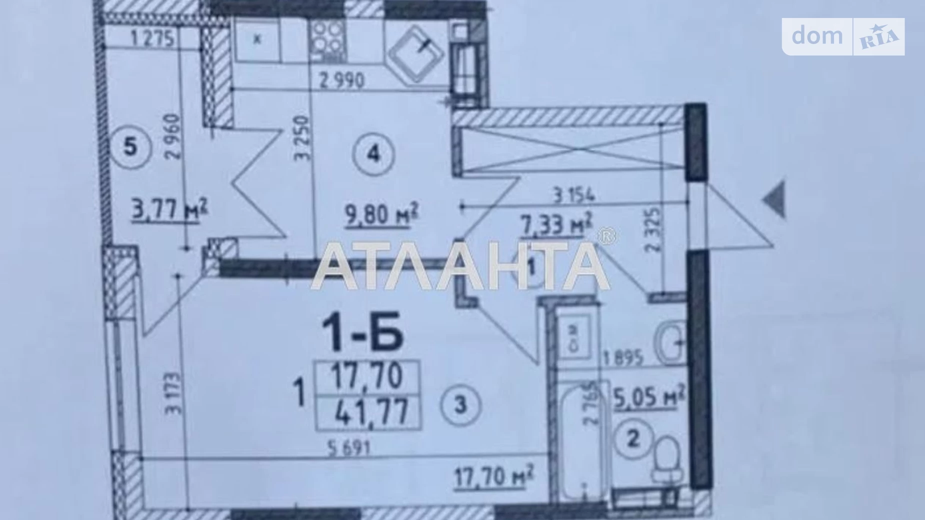 Продается 1-комнатная квартира 42.5 кв. м в Киеве, ул. Николая Кибальчича