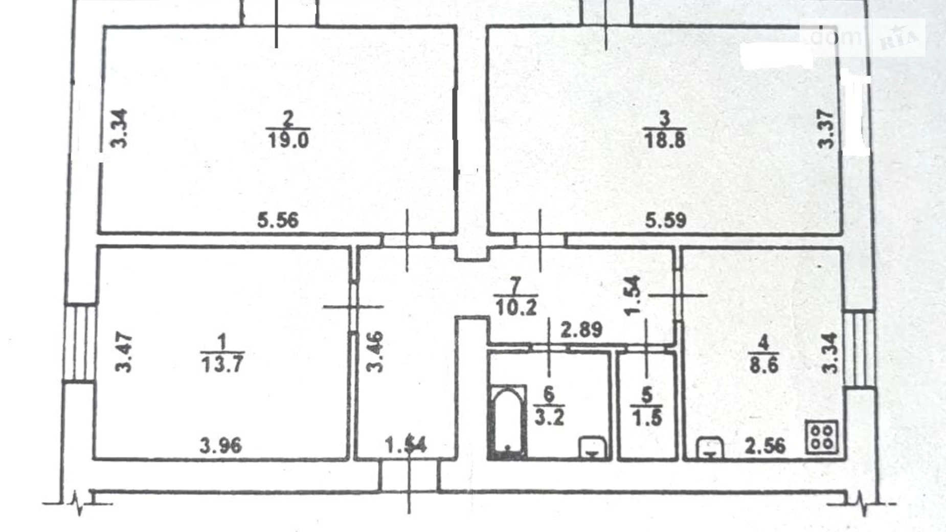 Продається 3-кімнатна квартира 75.7 кв. м у Одесі, просп. Шевченка, 6/1