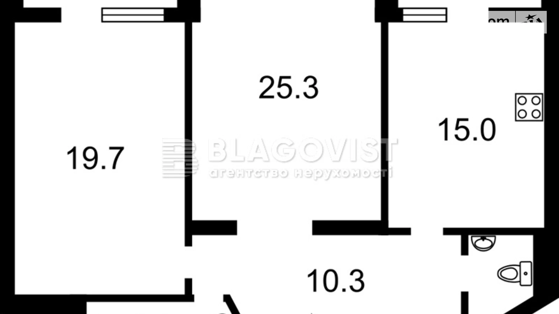 Продается 2-комнатная квартира 82 кв. м в Киеве, ул. Срибнокильская, 22