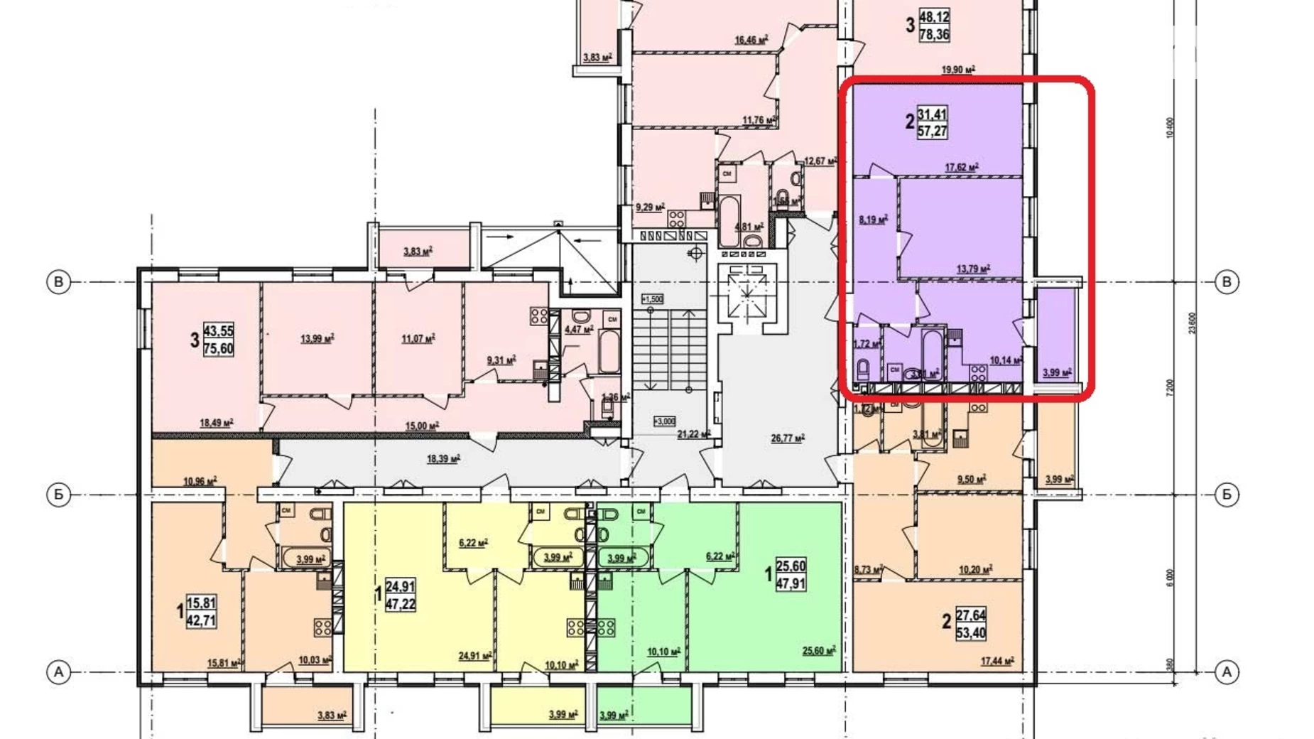 Продается 2-комнатная квартира 57 кв. м в Харькове, ул. Мира