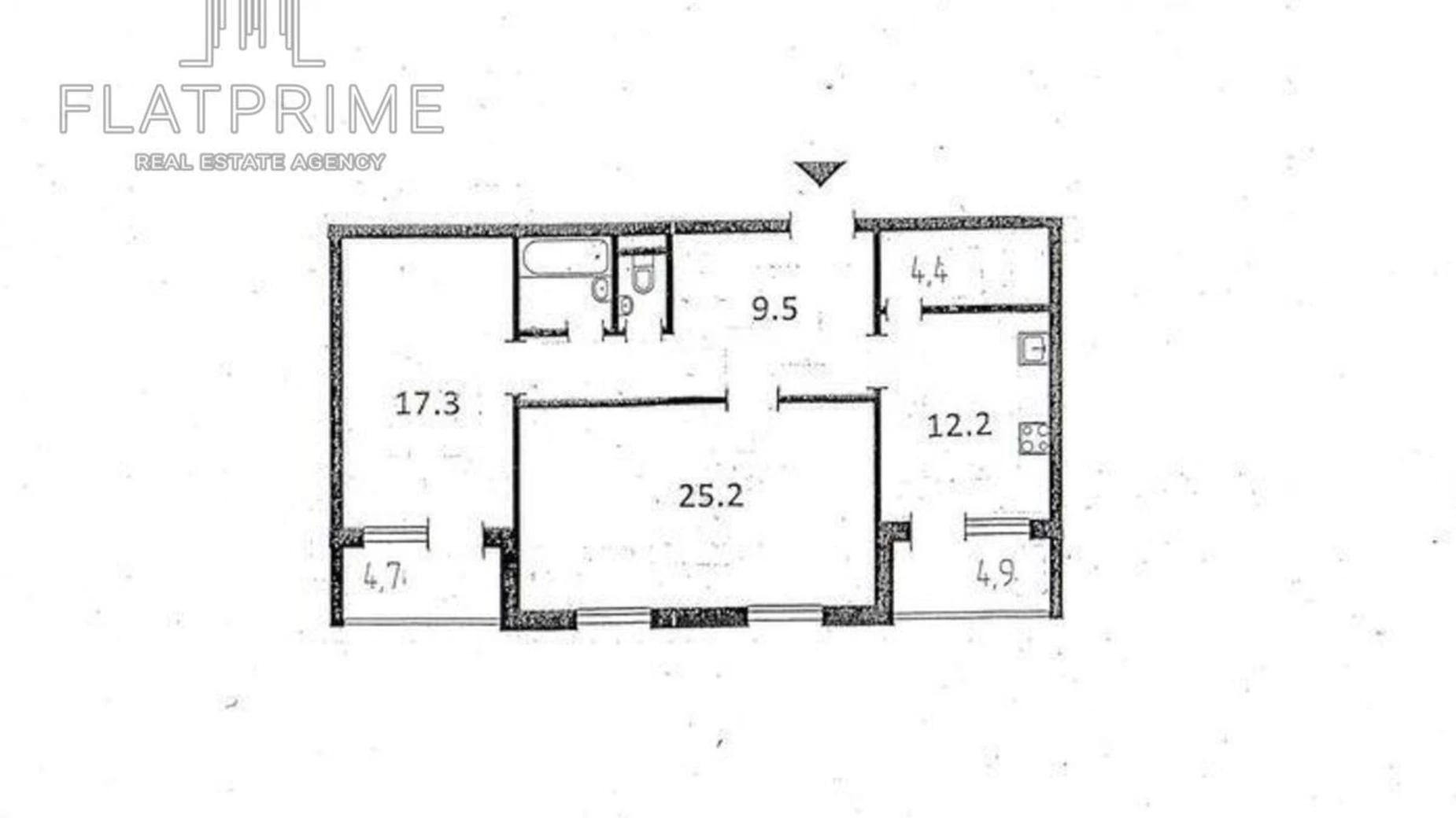 Продається 2-кімнатна квартира 87 кв. м у Києві, вул. Бориса Гмирі, 3