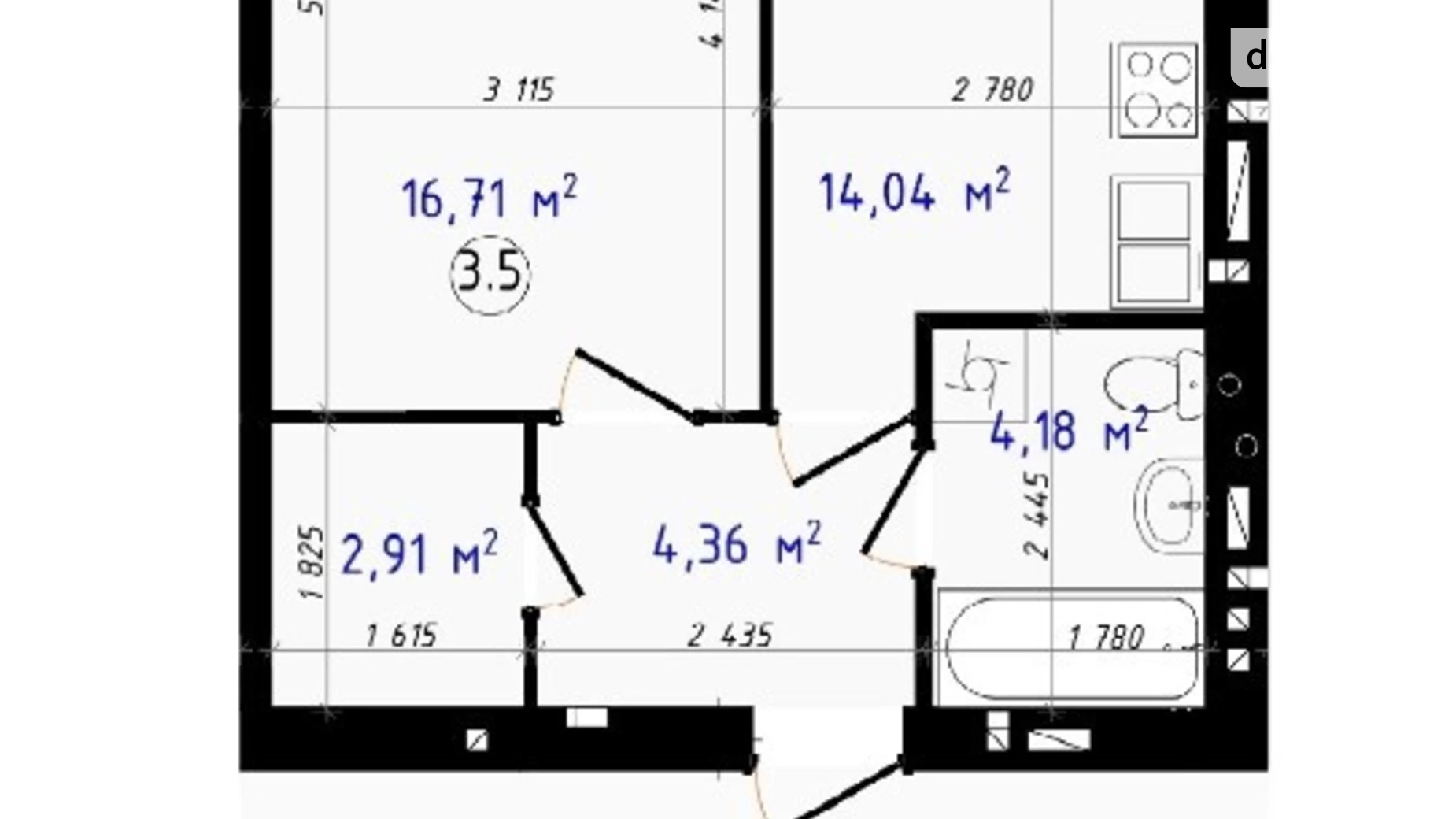 Продается 1-комнатная квартира 43 кв. м в Одессе, ул. Академика Сахарова, 5 З - фото 2