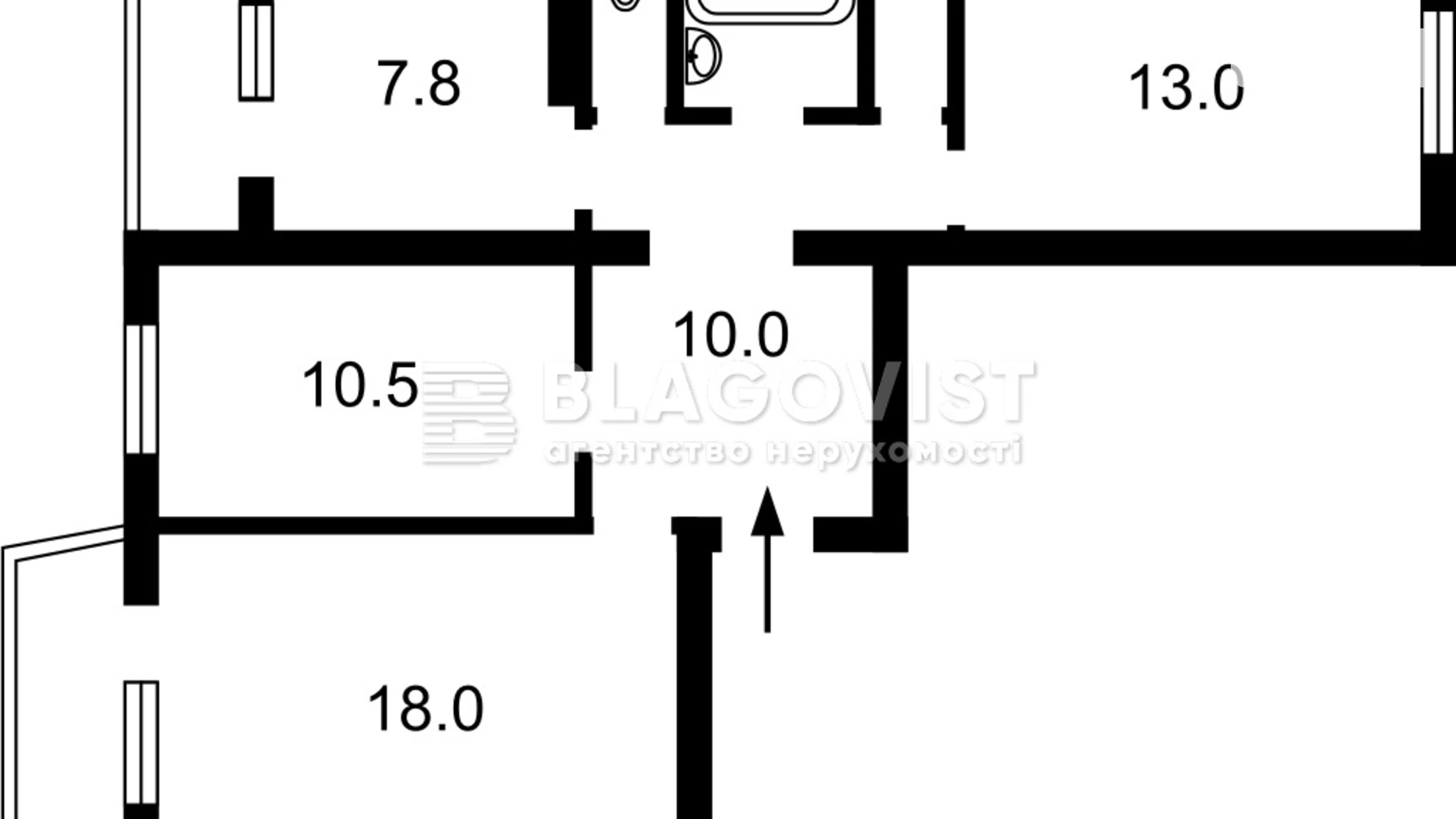 Продается 3-комнатная квартира 68 кв. м в Киеве, ул. Автозаводская, 93