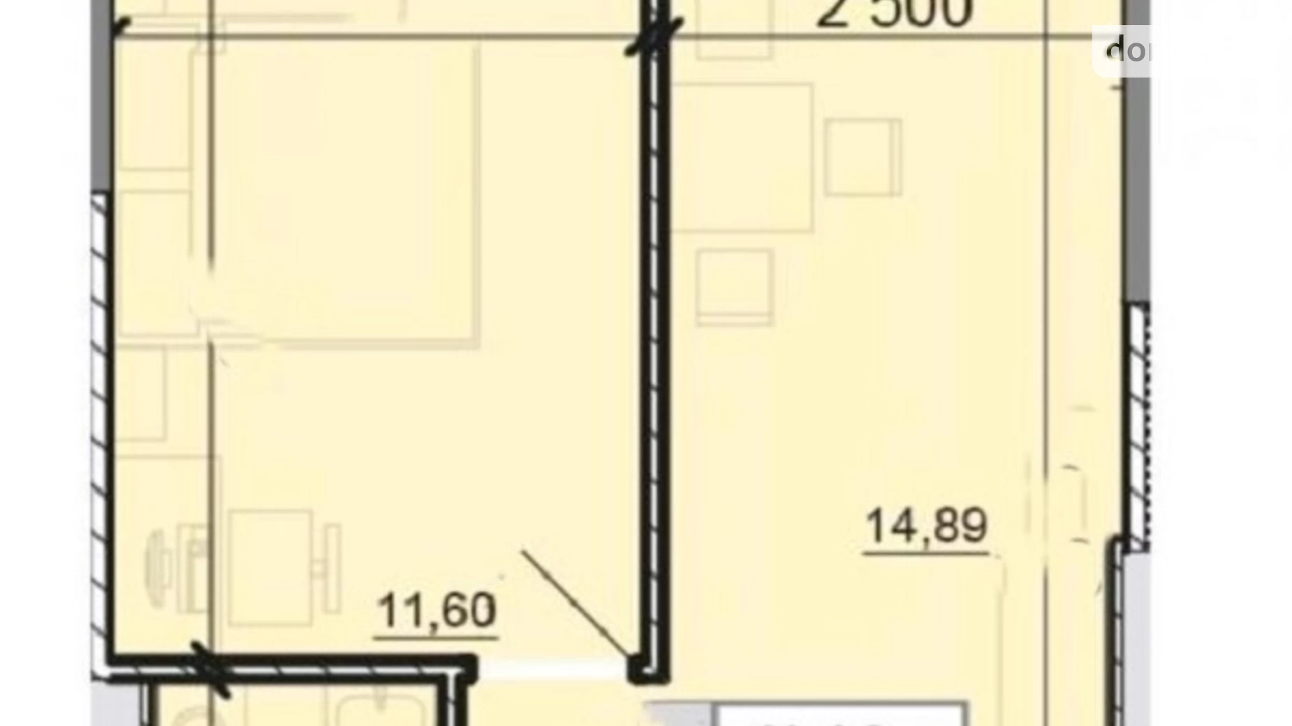 Продается 1-комнатная квартира 38.07 кв. м в Одессе, ул. Академика Вильямса