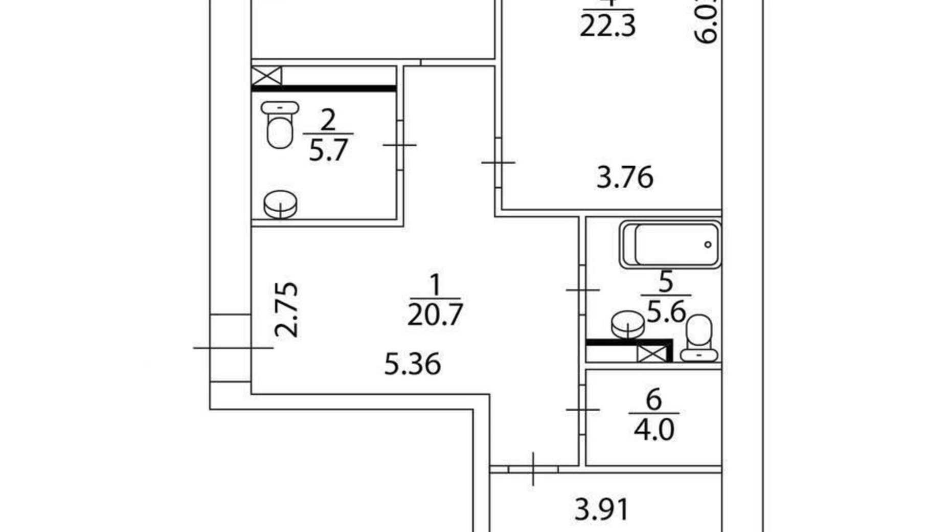 Продається 2-кімнатна квартира 97 кв. м у Ірпені, вул. Шевченка, 33