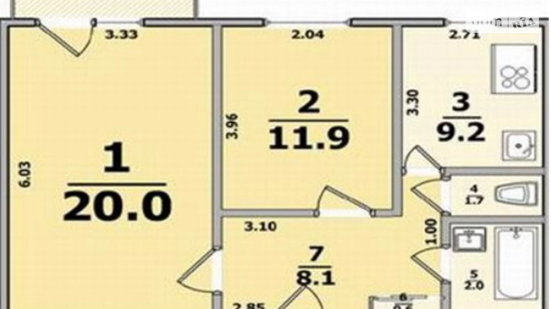 Продается 2-комнатная квартира 54 кв. м в Харькове, ул. Гвардейцев-Широнинцев - фото 3