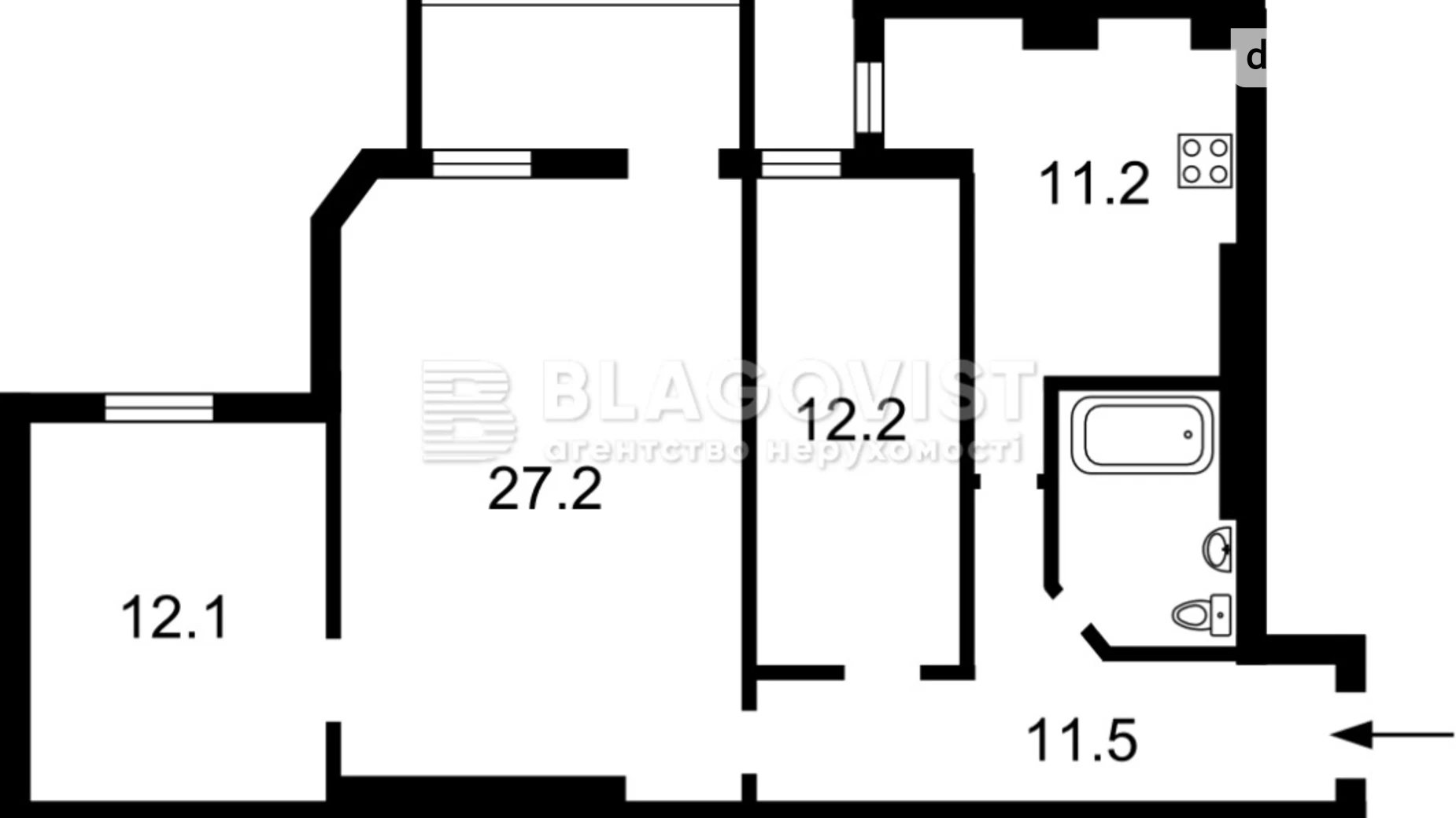 Продается 3-комнатная квартира 80 кв. м в Киеве, ул. Костельная, 9