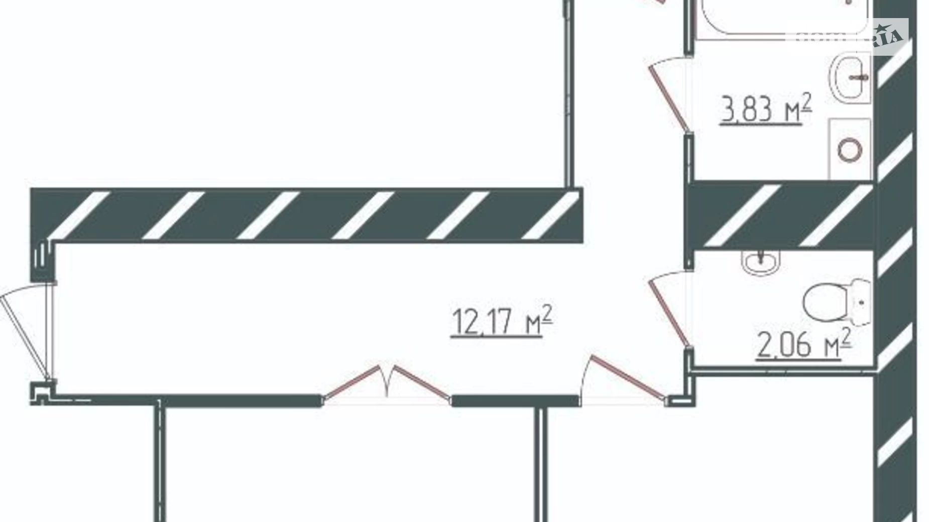 Продается 2-комнатная квартира 76 кв. м в Хмельницком