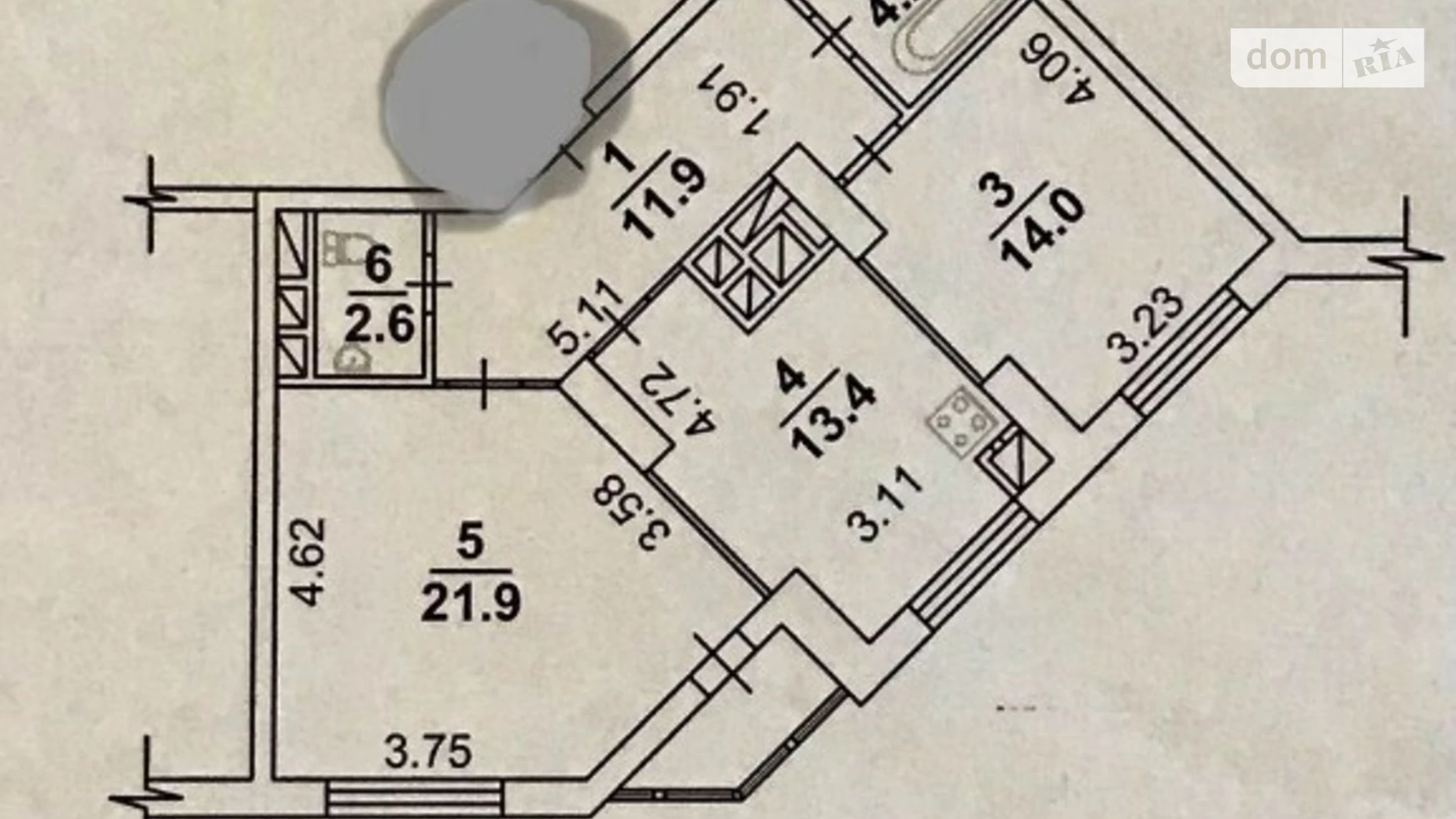 Продается 2-комнатная квартира 70 кв. м в Киеве, ул. Александра Мишуги, 12