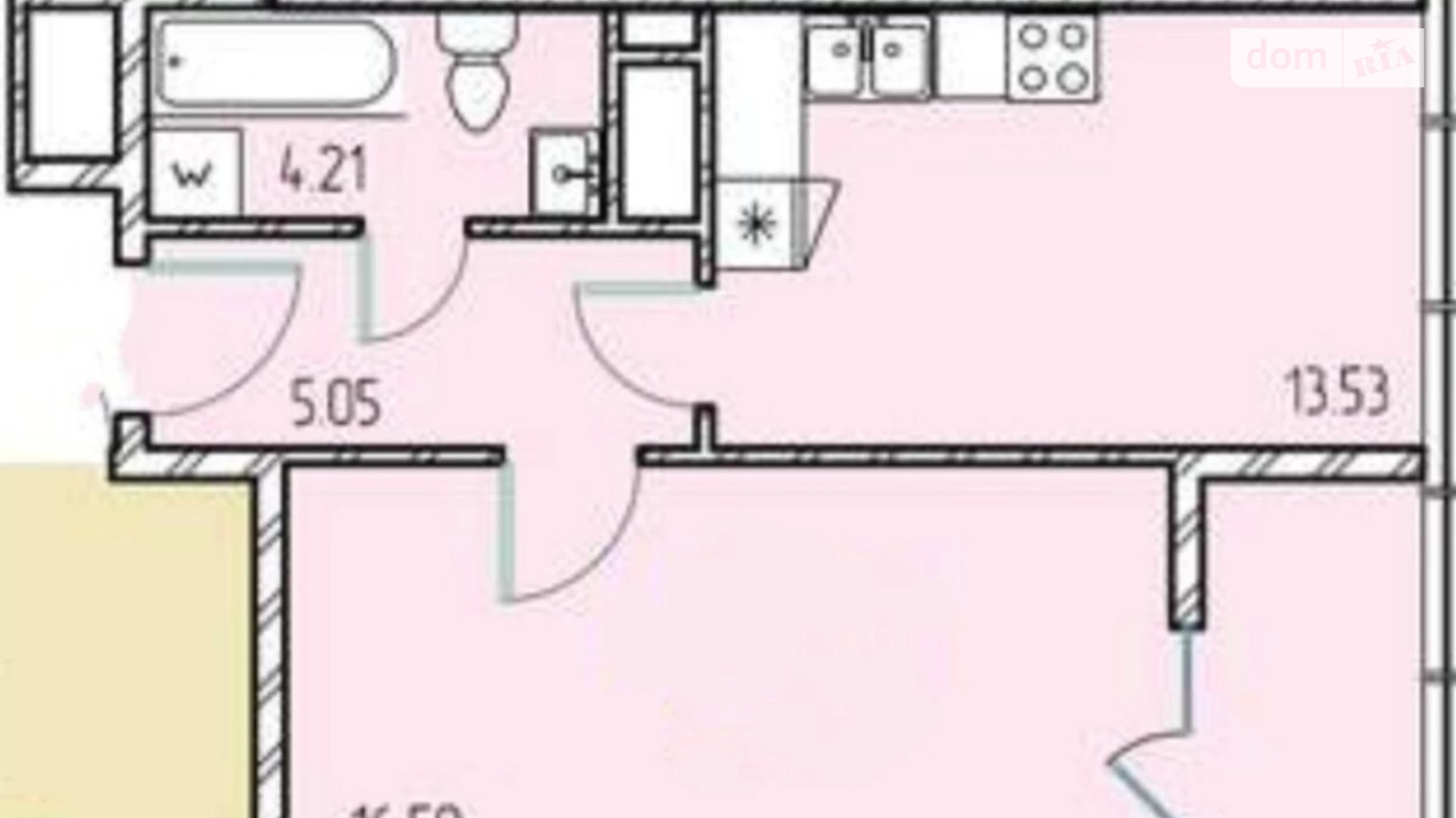 Продається 1-кімнатна квартира 45 кв. м у Лиманці, вул. Архітекторська