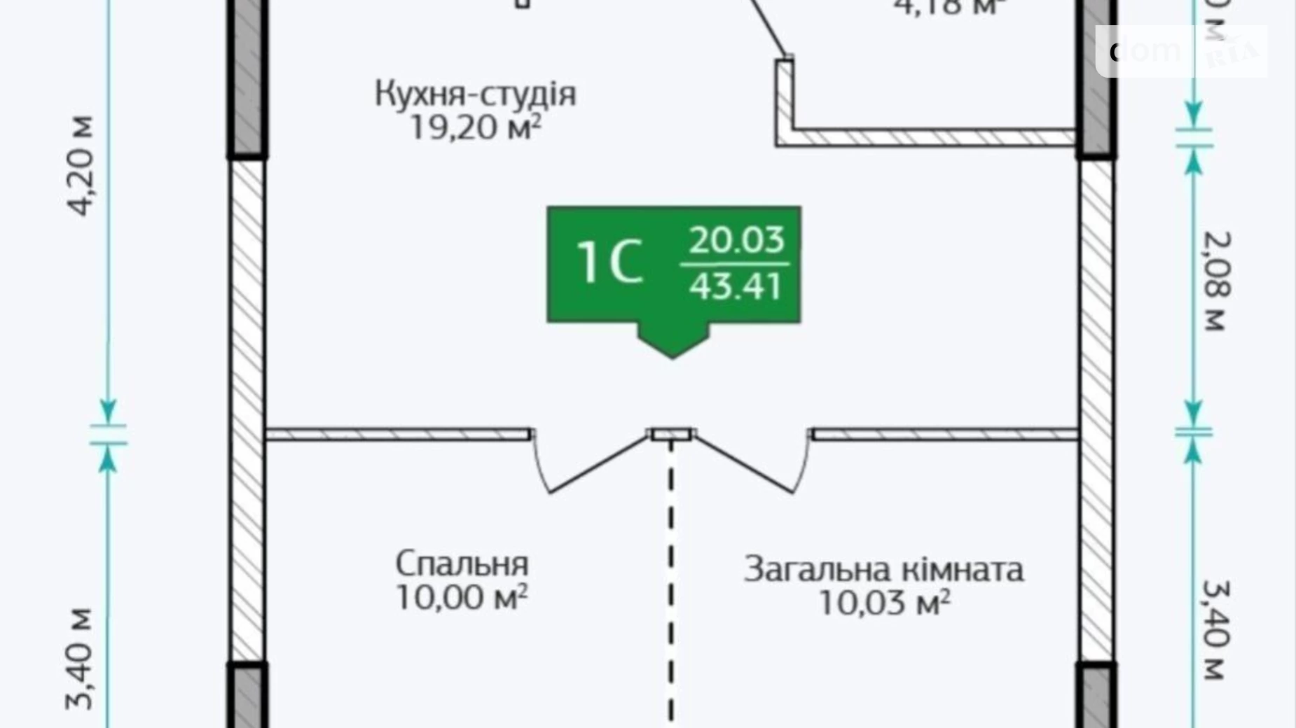 Продается 2-комнатная квартира 46.5 кв. м в Ирпене, ул. Университетская, 3/14