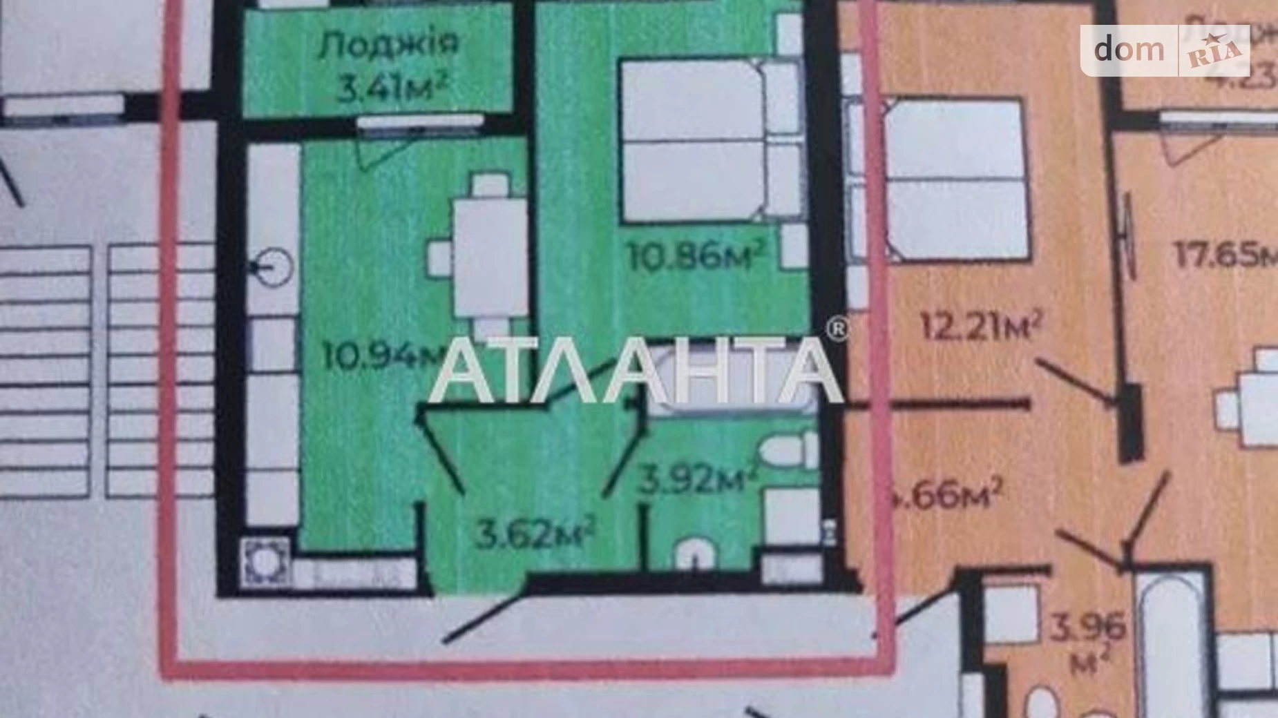 Продается 1-комнатная квартира 33 кв. м в Львове, ул. Роксоляны - фото 2