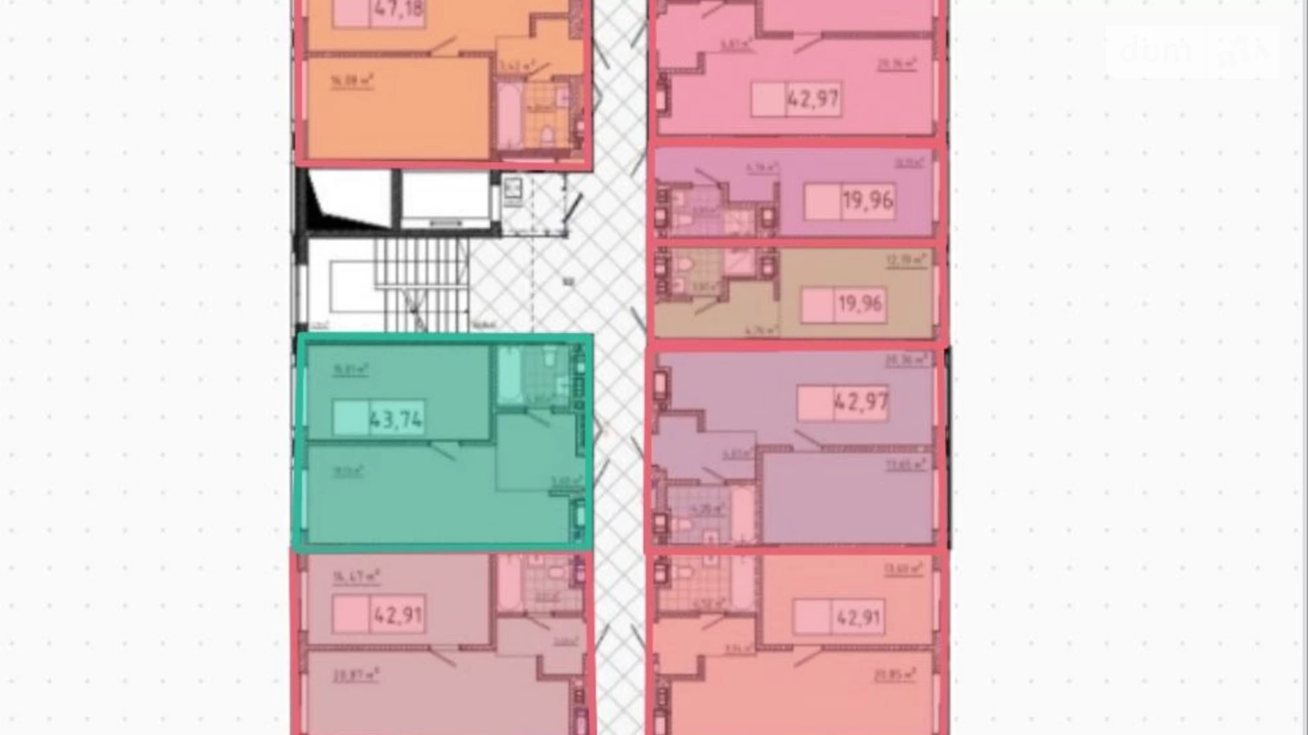 Продается 1-комнатная квартира 43.14 кв. м в Львове, ул. Трускавецкая - фото 3