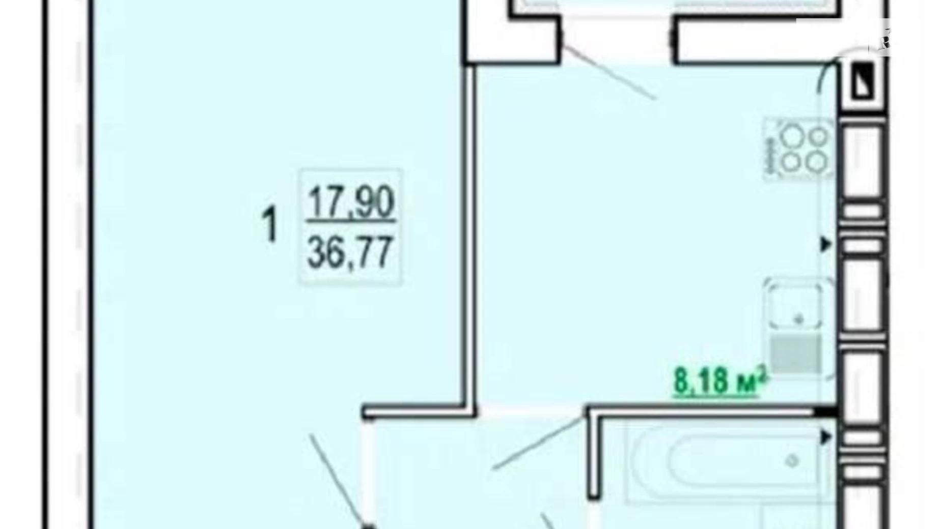 Продается 1-комнатная квартира 37 кв. м в Харькове, ул. Шевченко - фото 2