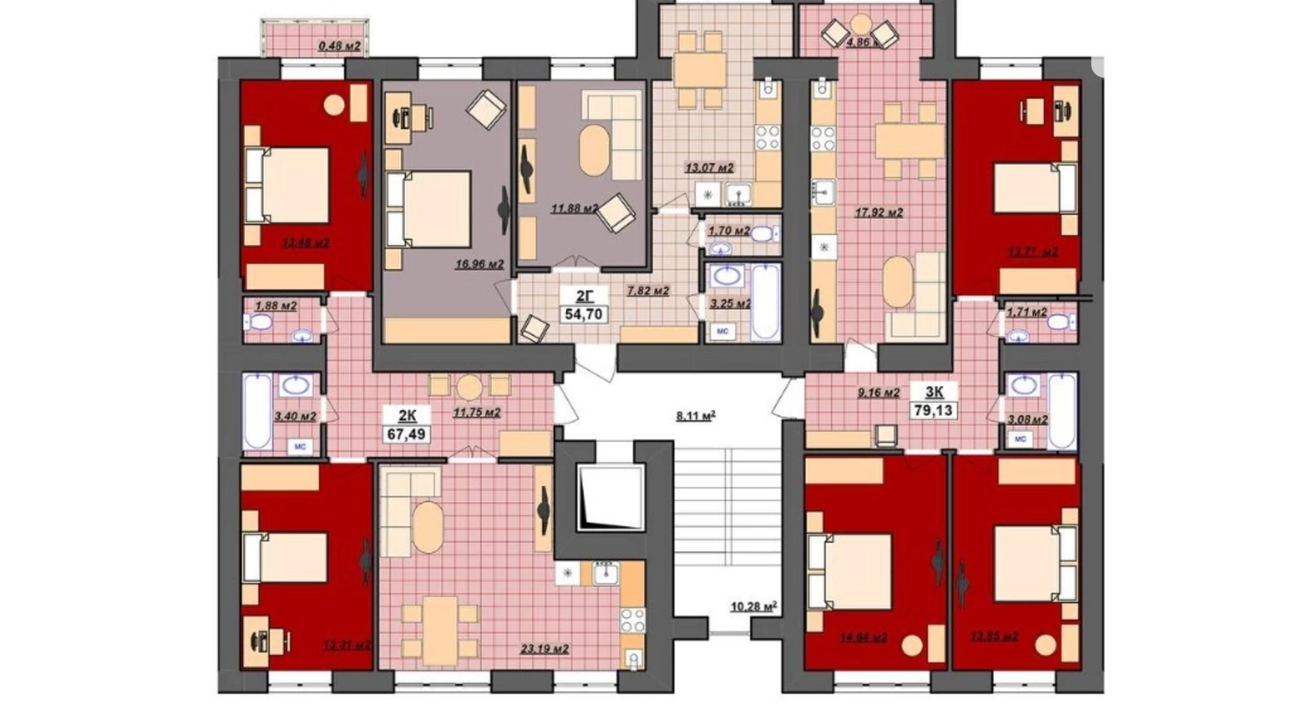 Продается 3-комнатная квартира 85 кв. м в Ивано-Франковске, ул. Хмельницкого Богдана, 52 - фото 4