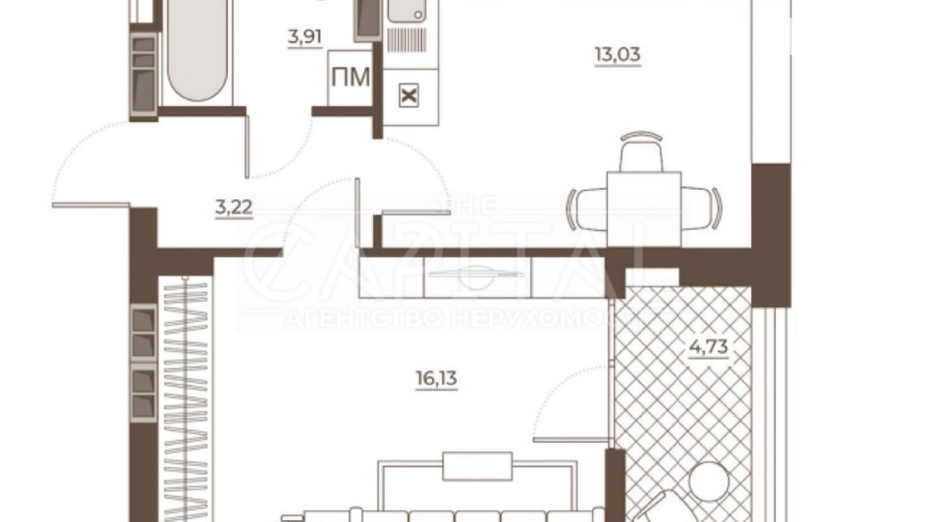 Продается 1-комнатная квартира 41.03 кв. м в Киеве, ул. Николая Юнкерова, 37 - фото 4