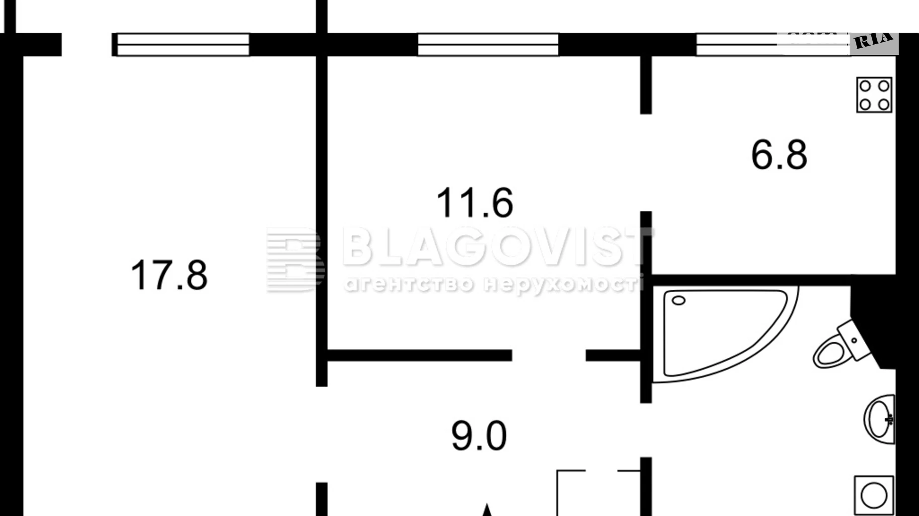 Продается 2-комнатная квартира 54 кв. м в Киеве, ул. Левка Лукьяненко, 33/35