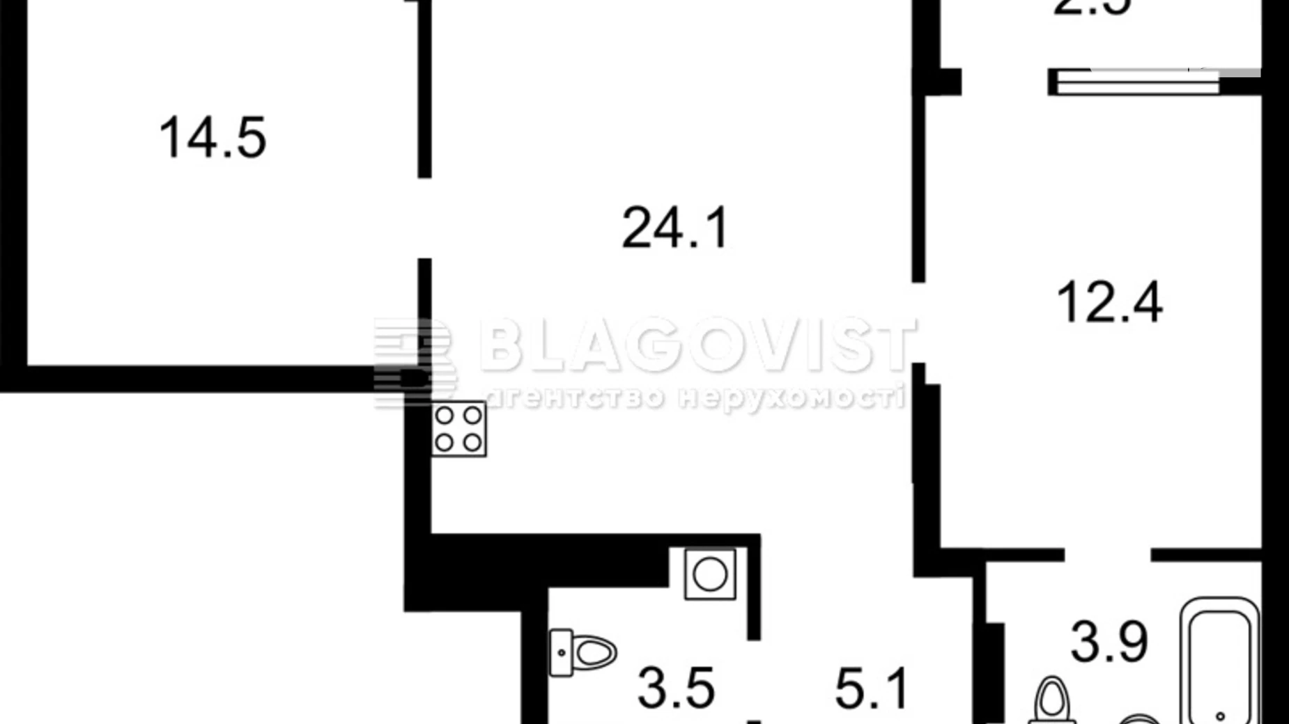 Продается 2-комнатная квартира 64.9 кв. м в Киеве, Столичное шоссе, 1А - фото 2