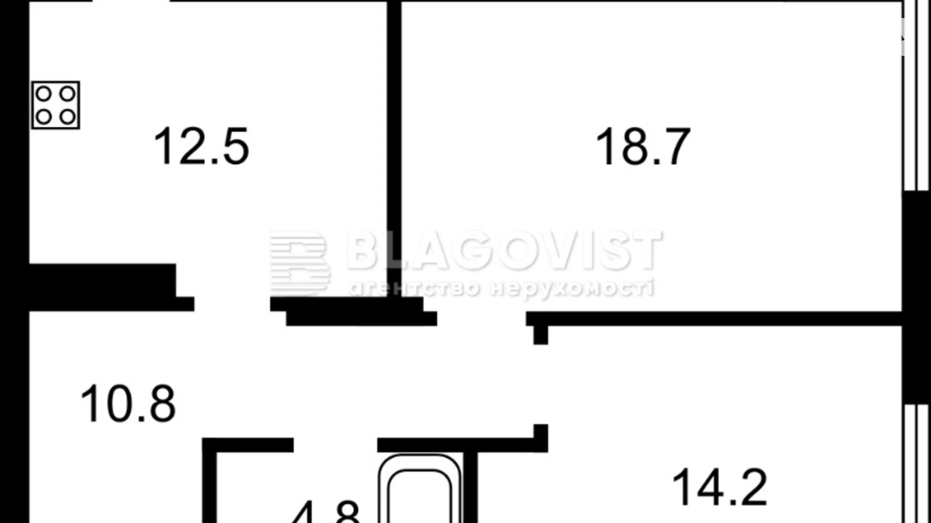 Продается 2-комнатная квартира 63 кв. м в Киеве, ул. Предславинская, 42А