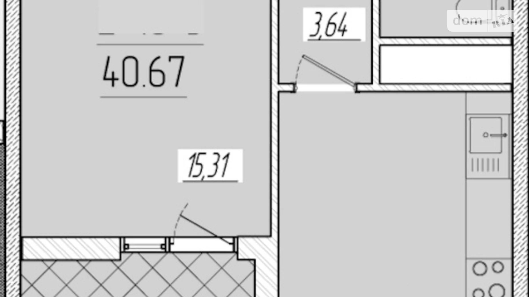 Продается 1-комнатная квартира 40.67 кв. м в Одессе, ул. Краснова, 3/66 - фото 4