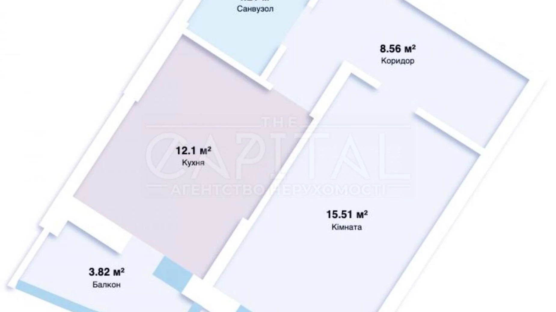 Продается 1-комнатная квартира 42 кв. м в Киеве, ул. Петра Радченко, 27-29