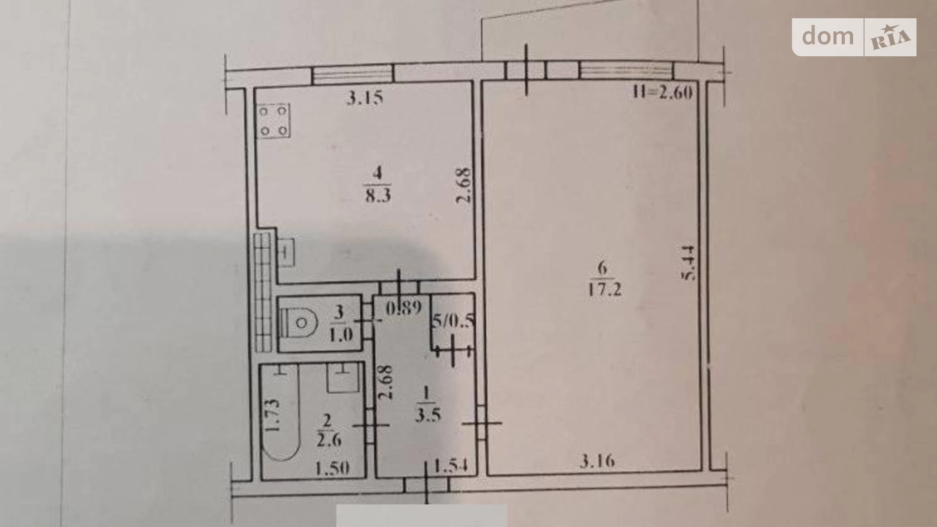 Продается 1-комнатная квартира 34 кв. м в Одессе, ул. Генерала Петрова